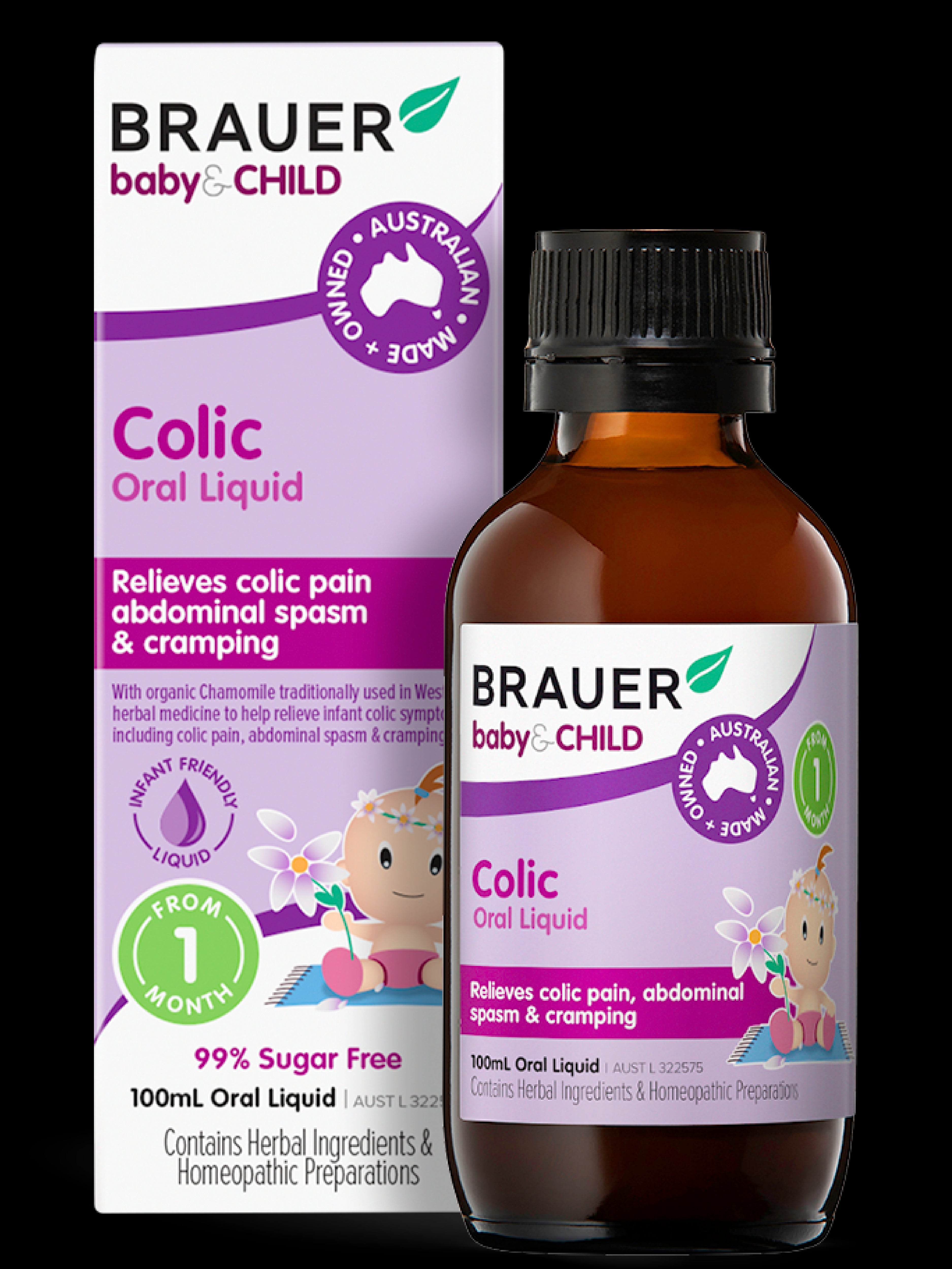 Brauer Baby & Child Colic Relief Liquid - Natural Remedy for Infant Gas & Digestive Discomfort - Safe & Gentle Colic Drops for Newborns & Toddlers - Perfect for Soothing Fussy Babies at Night or During Feeding Time