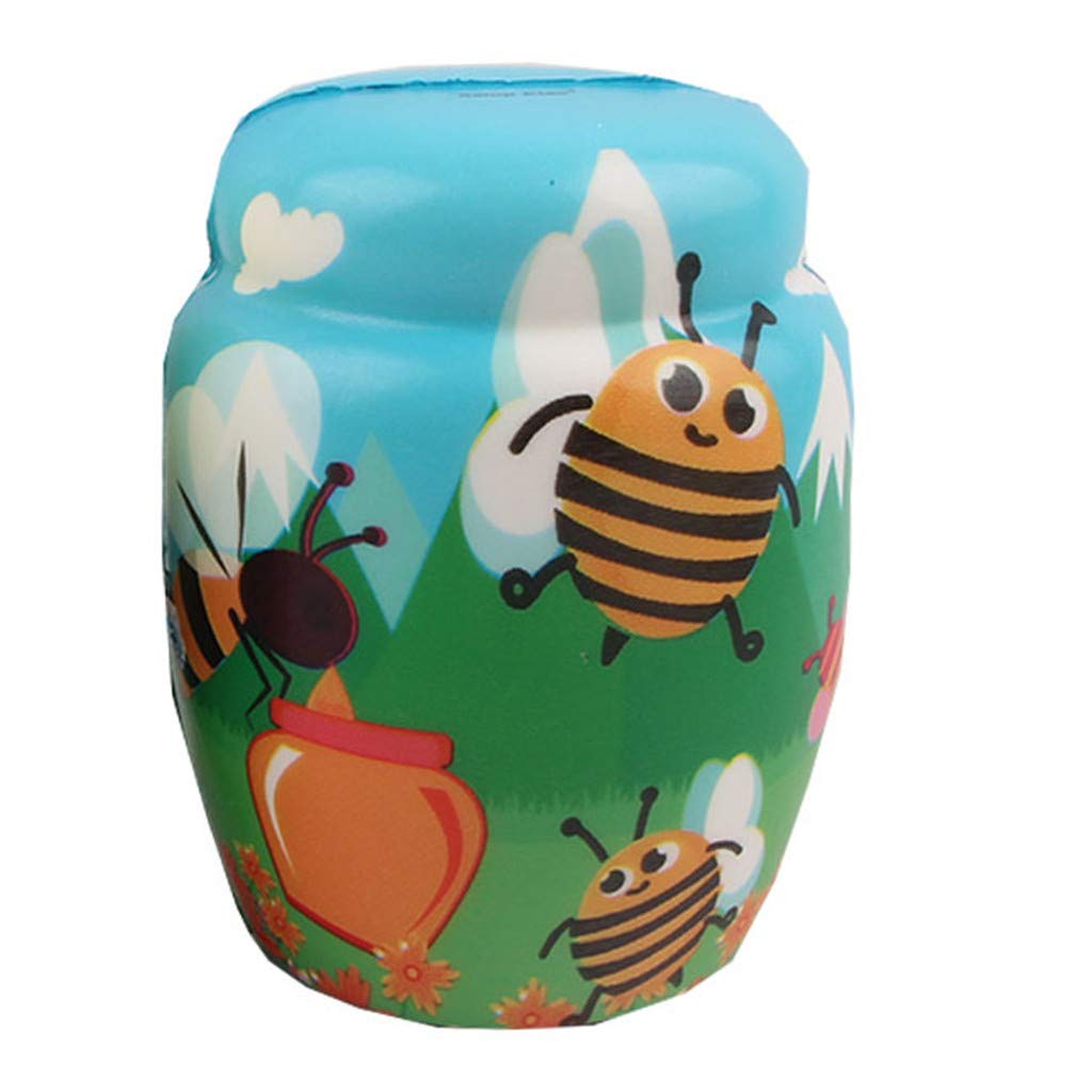 Muised Pop Its Fidget Toys - Stress Relief Sensory Toys for Kids & Adults - Mini Adorable Bee Jar Doll Slow Rising Stress Reliever - Anti-Anxiety Decompression Toy for Home, Office, School & Travel