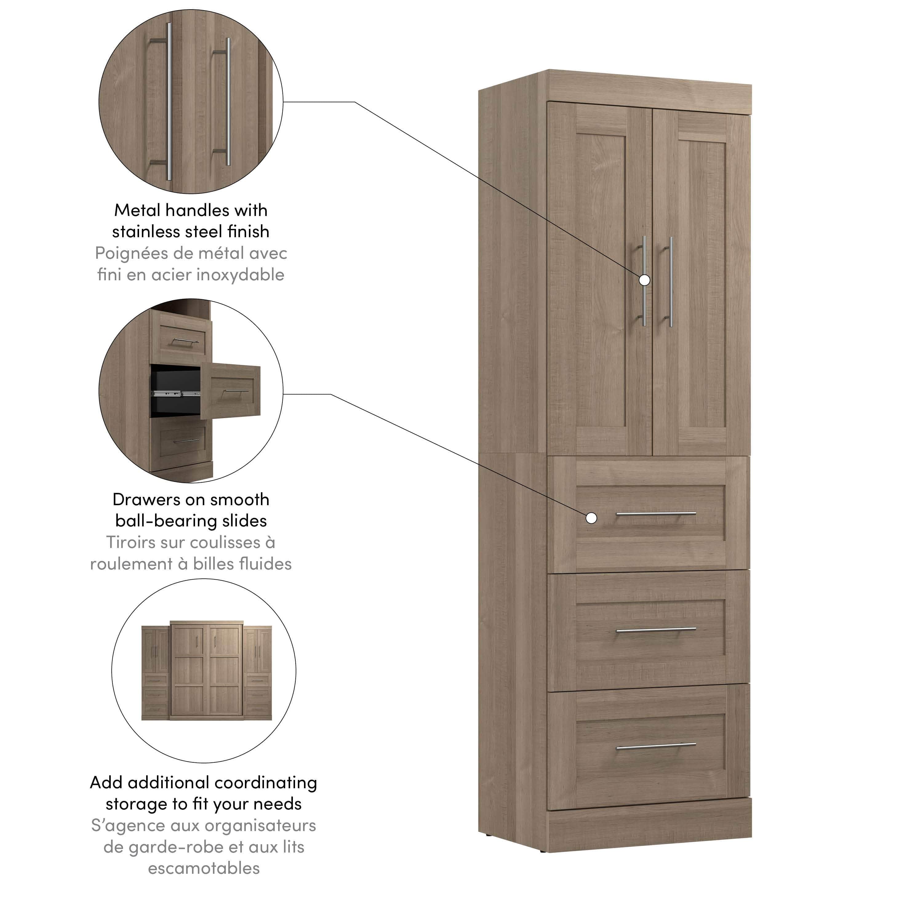 25W Wardrobe with Drawers - 7 Color Options for Bedroom, Closet & Home Organization Storage