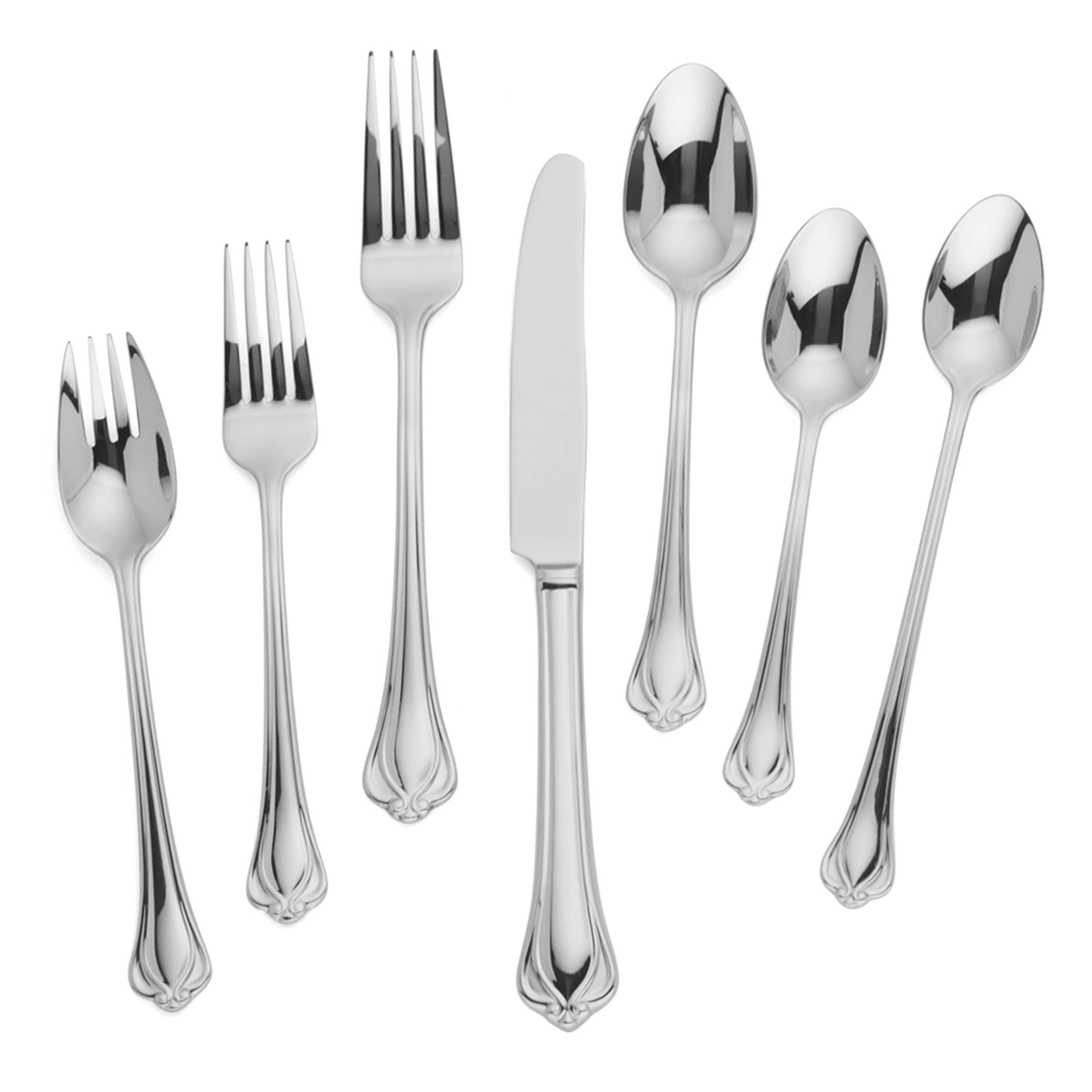 Alcott 89-Piece Stainless Steel Flatware Set - Elegant Silverware for Dinner Parties, Weddings & Everyday Dining