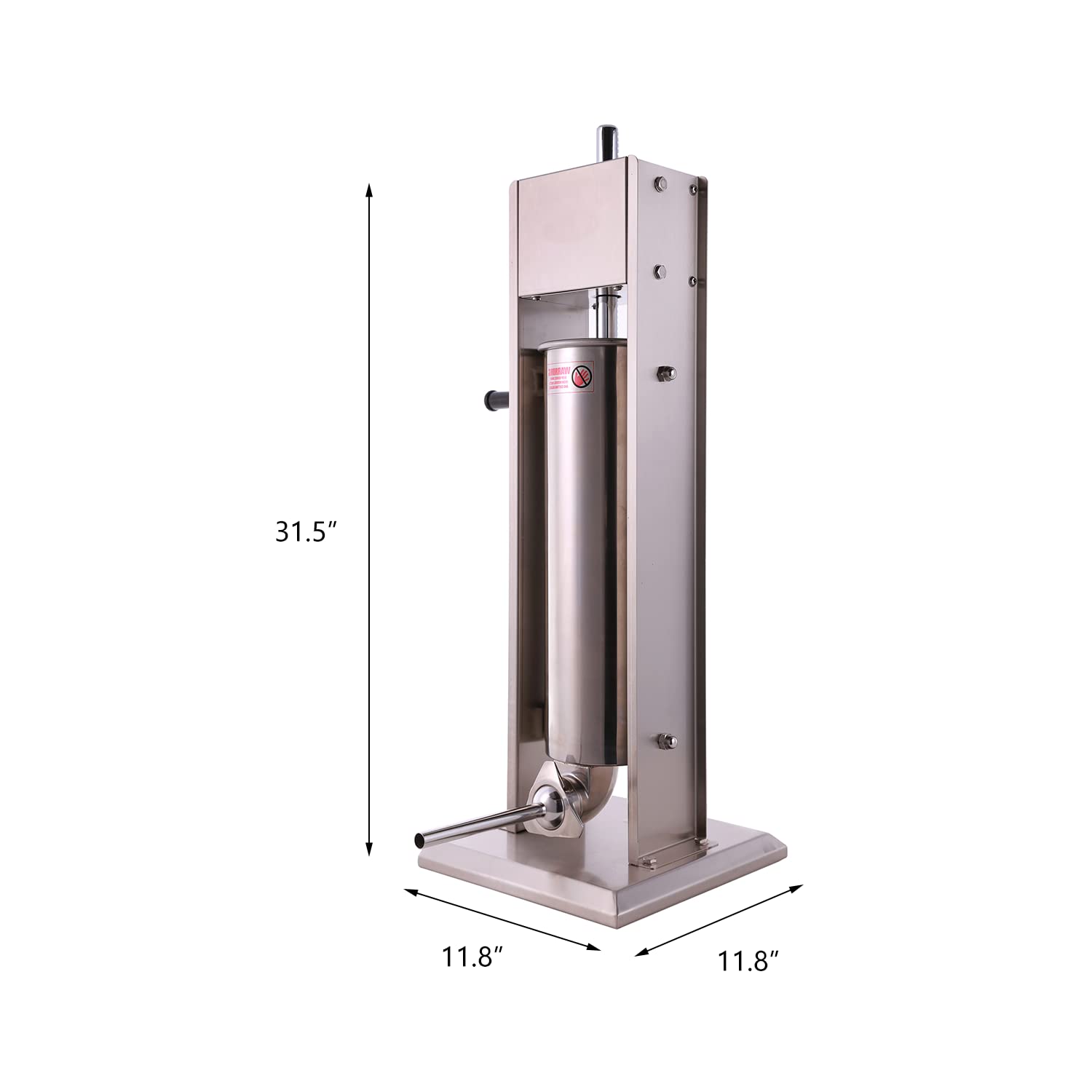 15 Lb/7 L Stainless Steel Vertical Sausage Stuffer Maker - 2 Speed Heavy Duty Sausage Filler for Home Kitchen & Commercial Use | Perfect for Making Italian, Bratwurst, Chorizo & Breakfast Sausages