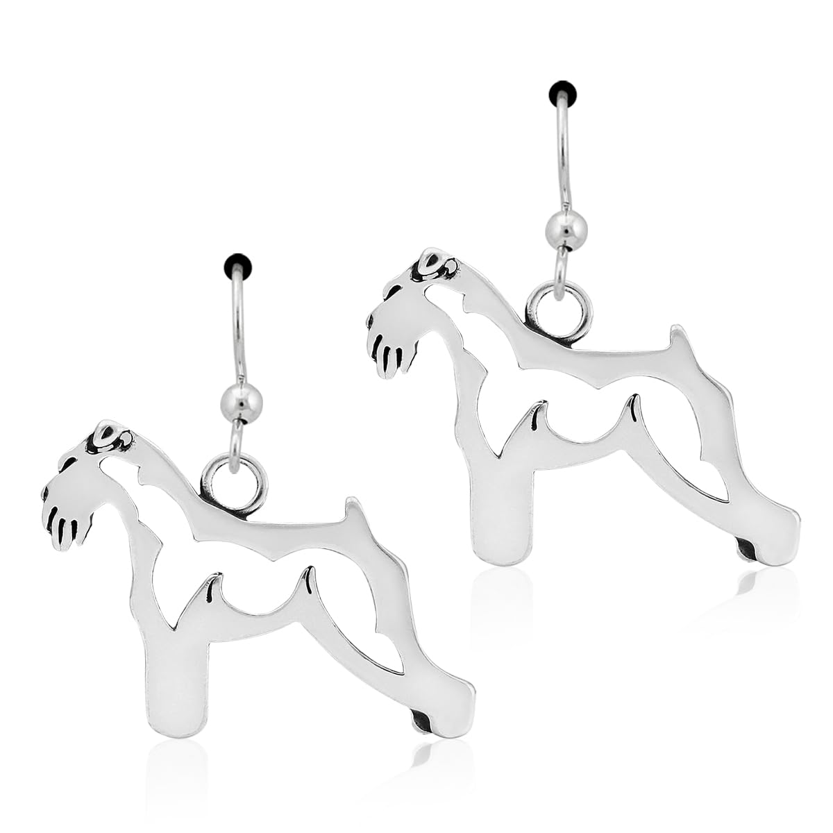 Sterling Silver Schnauzer Dog Earrings with Natural Ears and Body - Perfect Gift for Dog Lovers, Pet Jewelry for Women, Great for Everyday Wear and Special Occasions