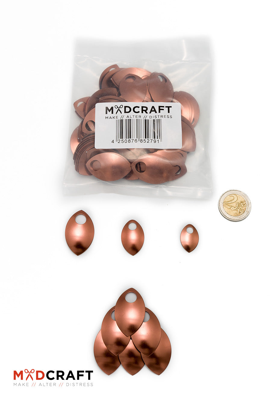 Premium Aluminum Scales with Shiny Copper Finish - Perfect for Jewelry Making, Crafting, and Home Decor Projects