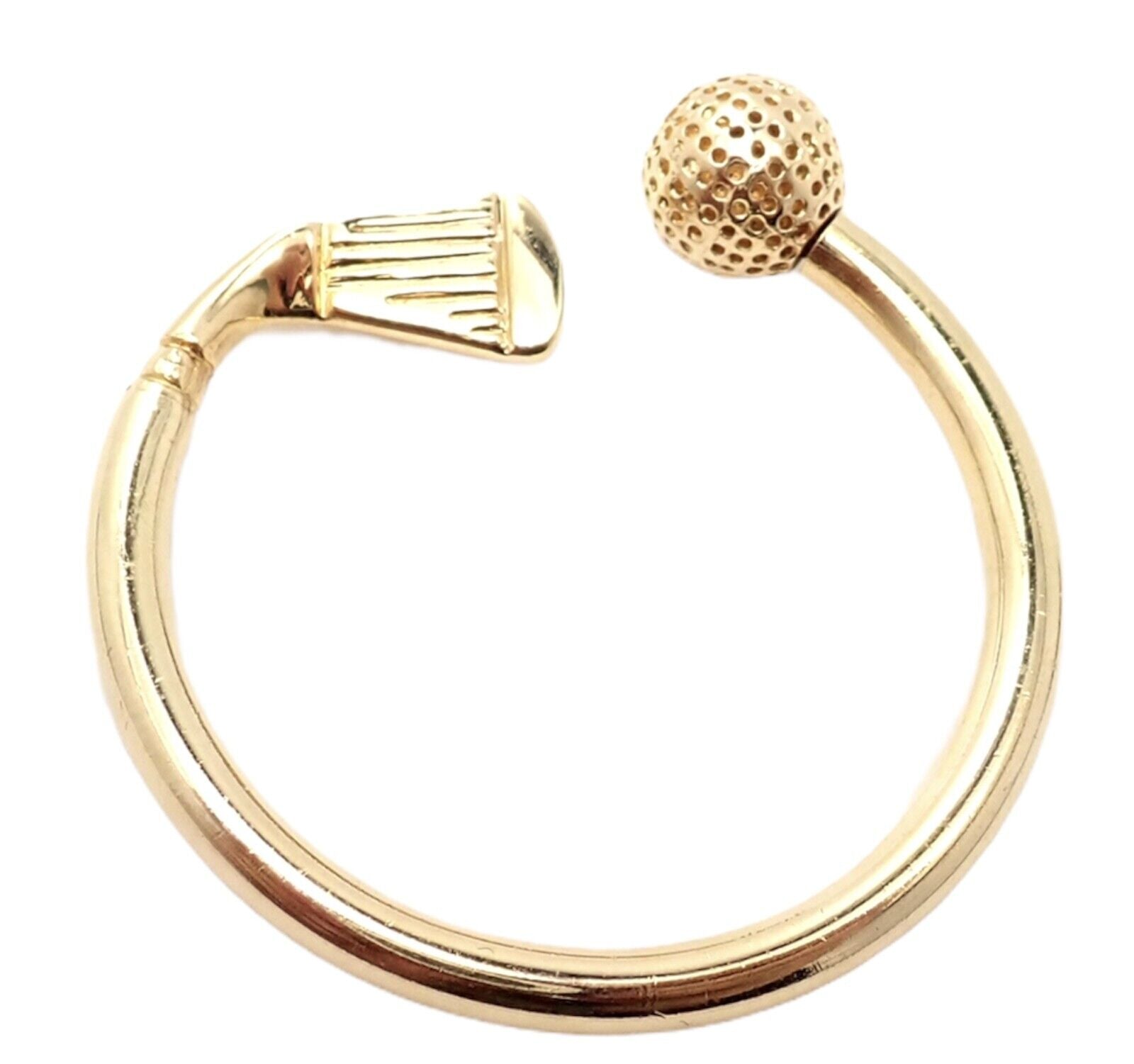 Authentic Tiffany & Co. 18k Yellow Gold Golf Club & Ball Keychain - Luxury Golf Gift for Men & Women - Perfect for Golf Enthusiasts & Sports Lovers