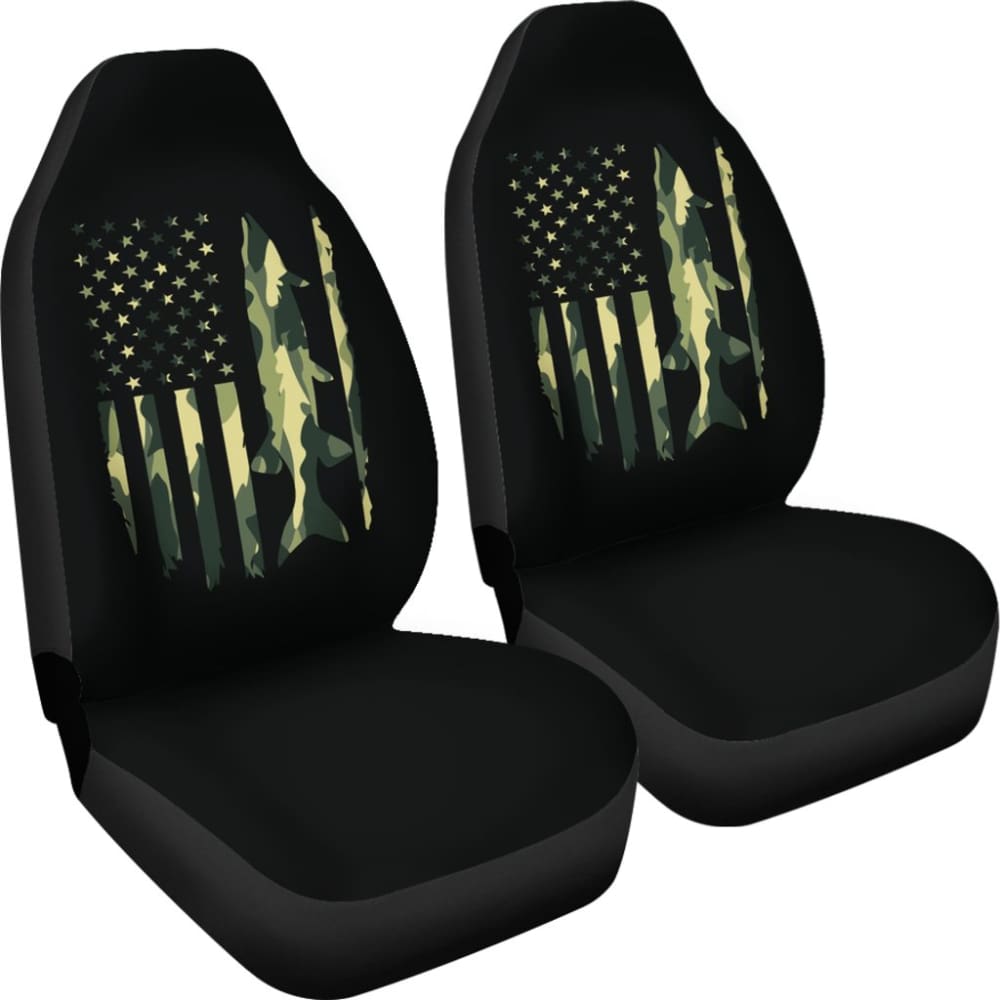 Premium Green American Flag Car Seat Covers - Durable & Stylish for Trucks, SUVs & Sedans - Perfect for Patriotic Drivers, Road Trips & Car Protection