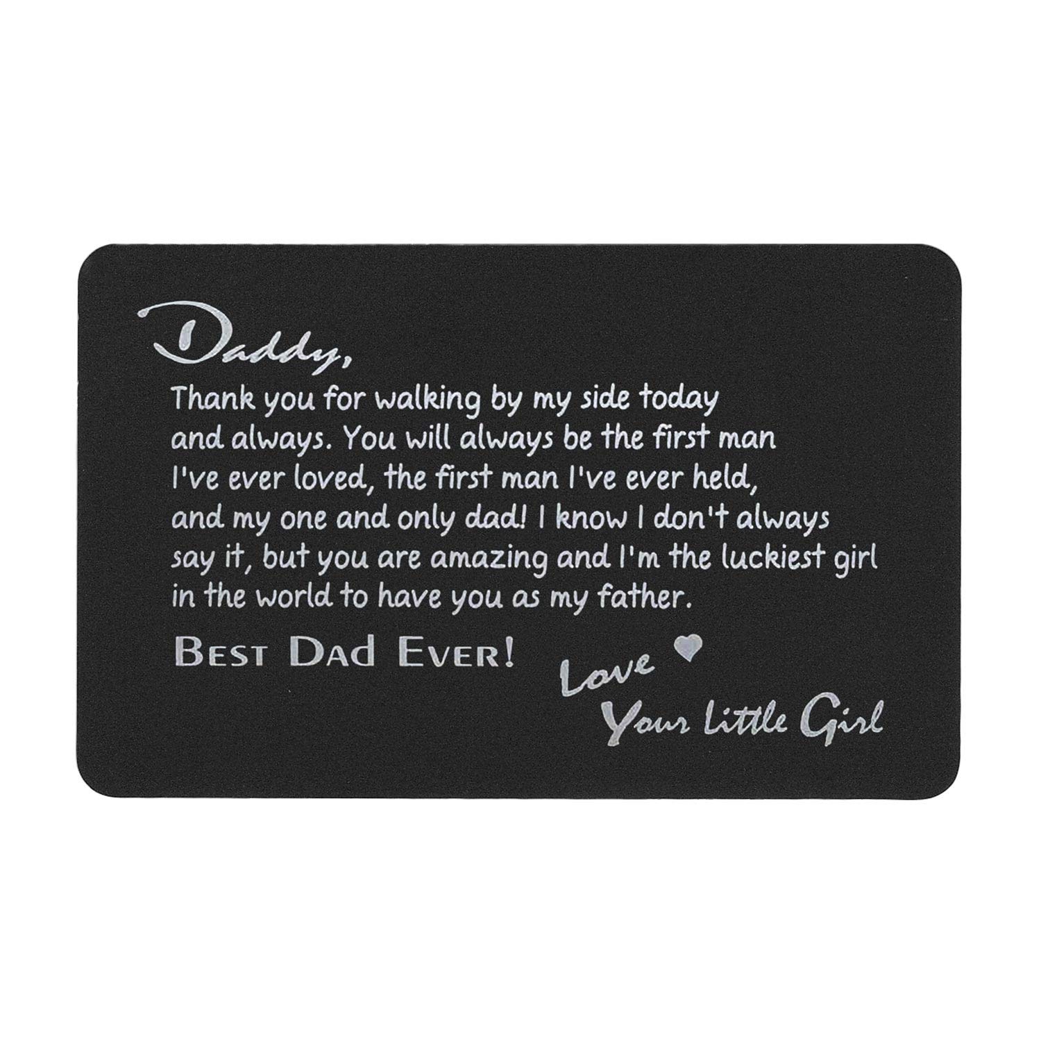 Personalized Engraved Dad Wallet Card - Custom Photo & Text Father's Day Birthday Gift for Dad - Perfect for Wallets, Gift Boxes & Special Occasions