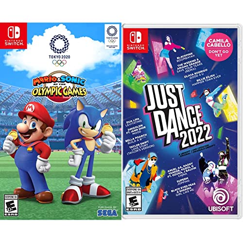 Mario & Sonic at the Olympic Games Tokyo 2020 & Just Dance 2022 - Nintendo Switch Bundle - Family Party Games for Kids & Adults - Perfect for Game Nights & Fitness Fun
