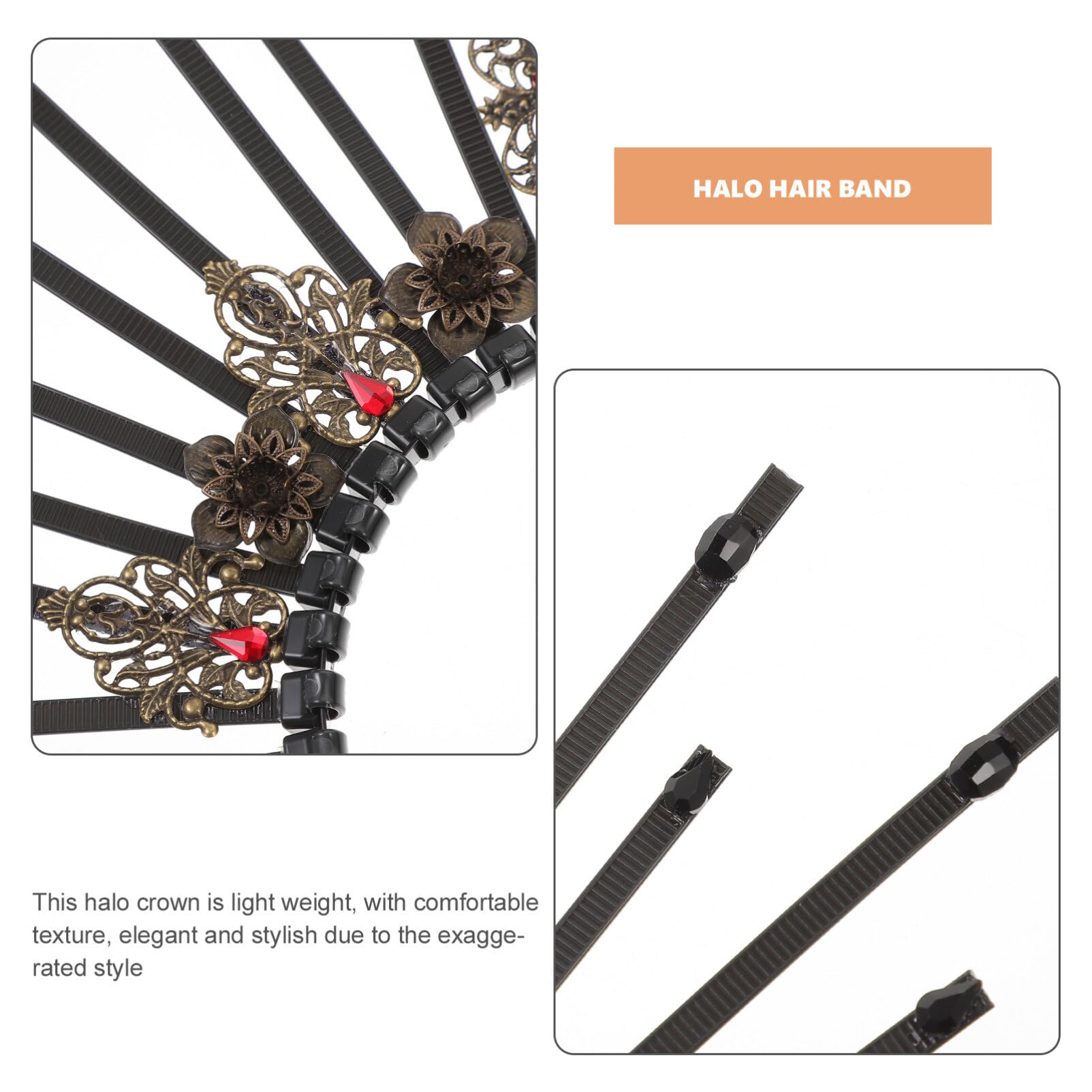 Beavorty Women's Carnival Headbands - Adjustable Plastic Hair Crown Headpiece for Cosplay, Costume Parties & Festivals - Elegant Hair Bands & Hair Ties for Adults (Great for Halloween, Mardi Gras & Themed Events)