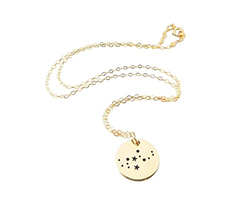 Virgo Zodiac Necklace - 14k Gold Filled Constellation Pendant Necklace - Minimalist Astrology Jewelry - Perfect Birthday Gift for Women & Her - Ideal for Daily Wear, Special Occasions & Spiritual Gifts