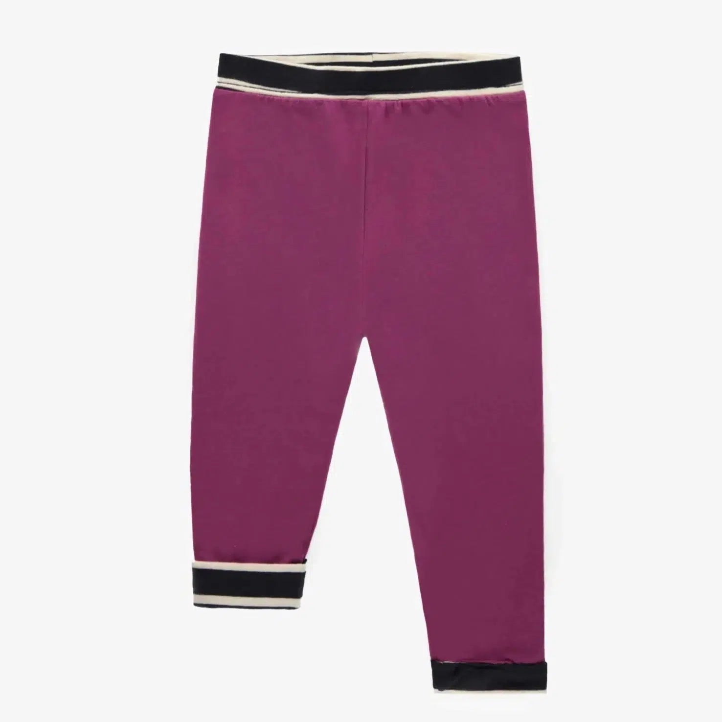 Reversible Leggings for Women - Navy & Cream Striped Mini Mouse Print - Perfect for Yoga, Workouts, and Casual Wear