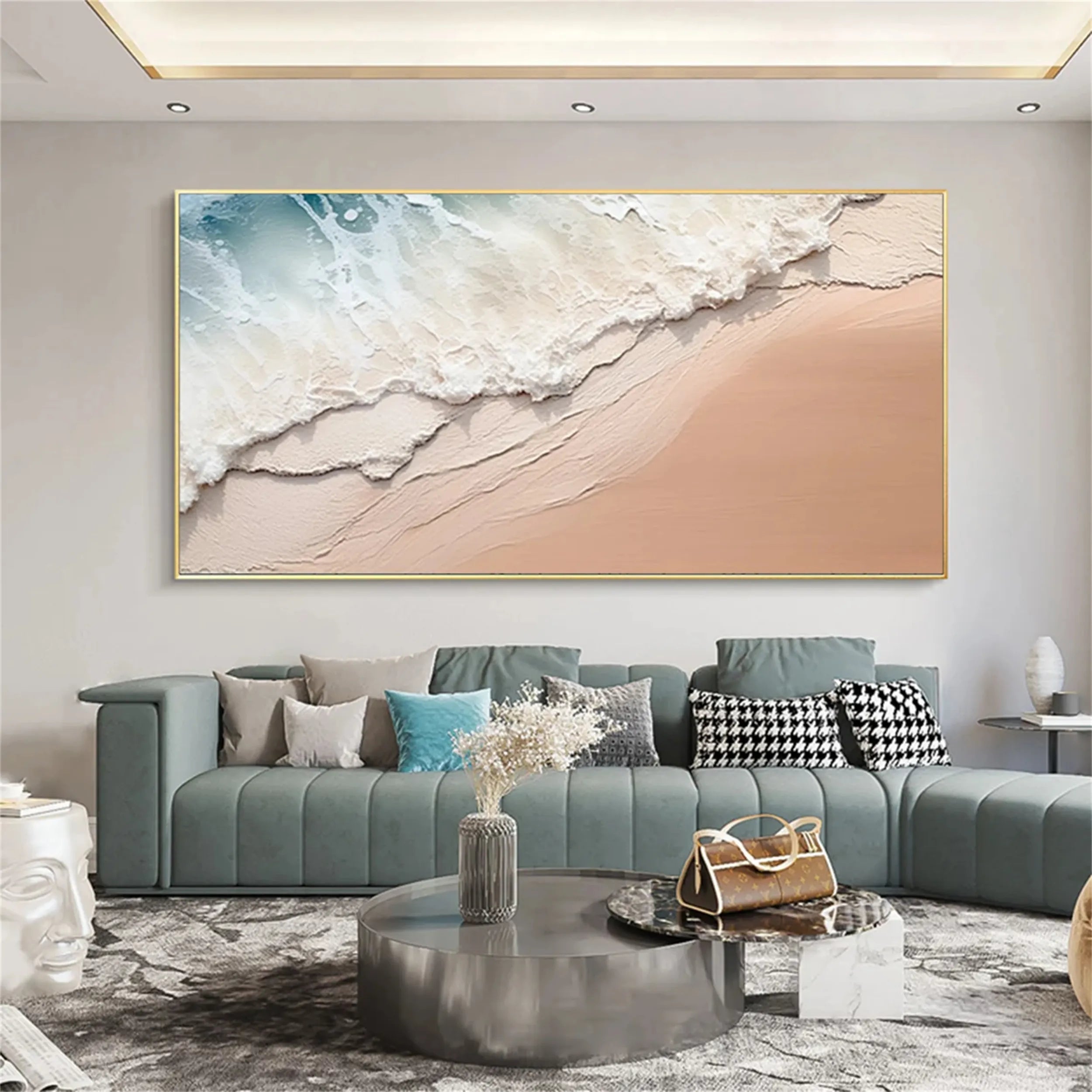 Ocean and Sky Painting #OS117 - Stunning Seascape Wall Art for Home & Office Decor - Perfect for Living Room, Bedroom, or Beach House