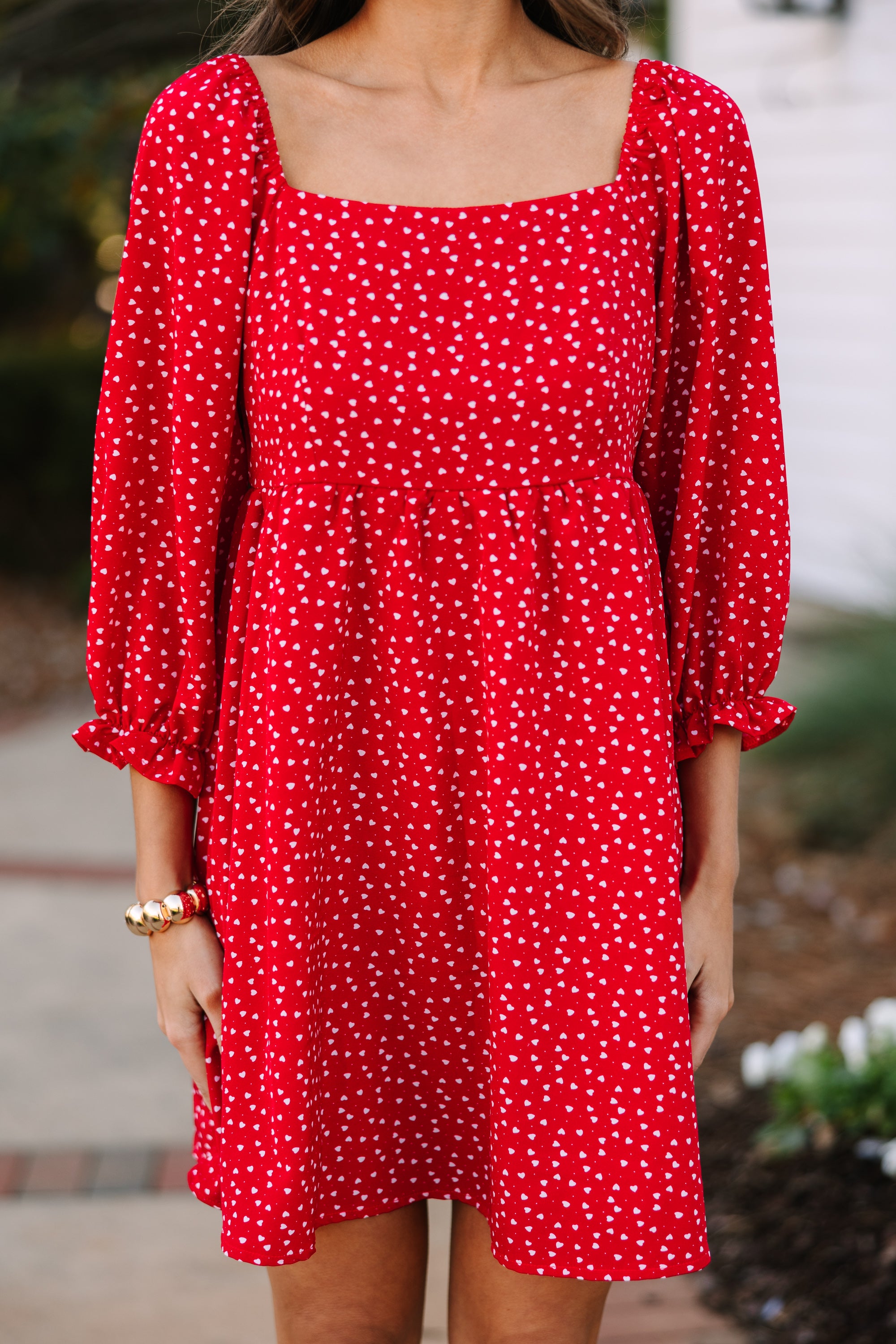 Found Love Red Heart Print Dress - Romantic Valentine's Day Outfit for Date Night & Special Occasions