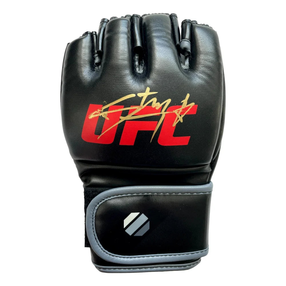 Israel Adesanya Signed UFC Black Glove Autograph - 2 Coas JSA Inscriptagraphs - Stylebender 2 - Authentic MMA Collectible for UFC Fans & Sports Memorabilia Collectors - Perfect for Man Cave, Sports Room Decor, or Gift for UFC Enthusiasts