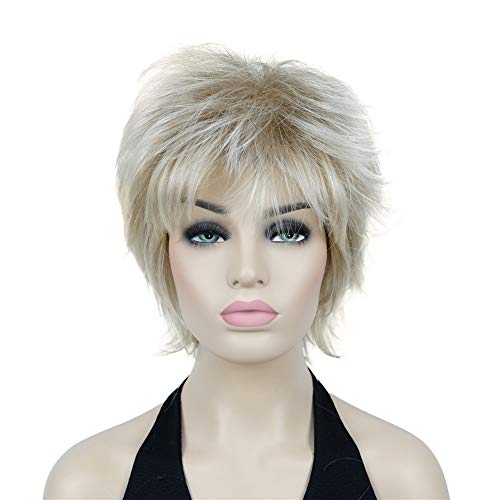 Stylish Short Layered Shaggy Synthetic Wig with Bangs for Women - Perfect for Cosplay, Halloween & Daily Fashion Looks