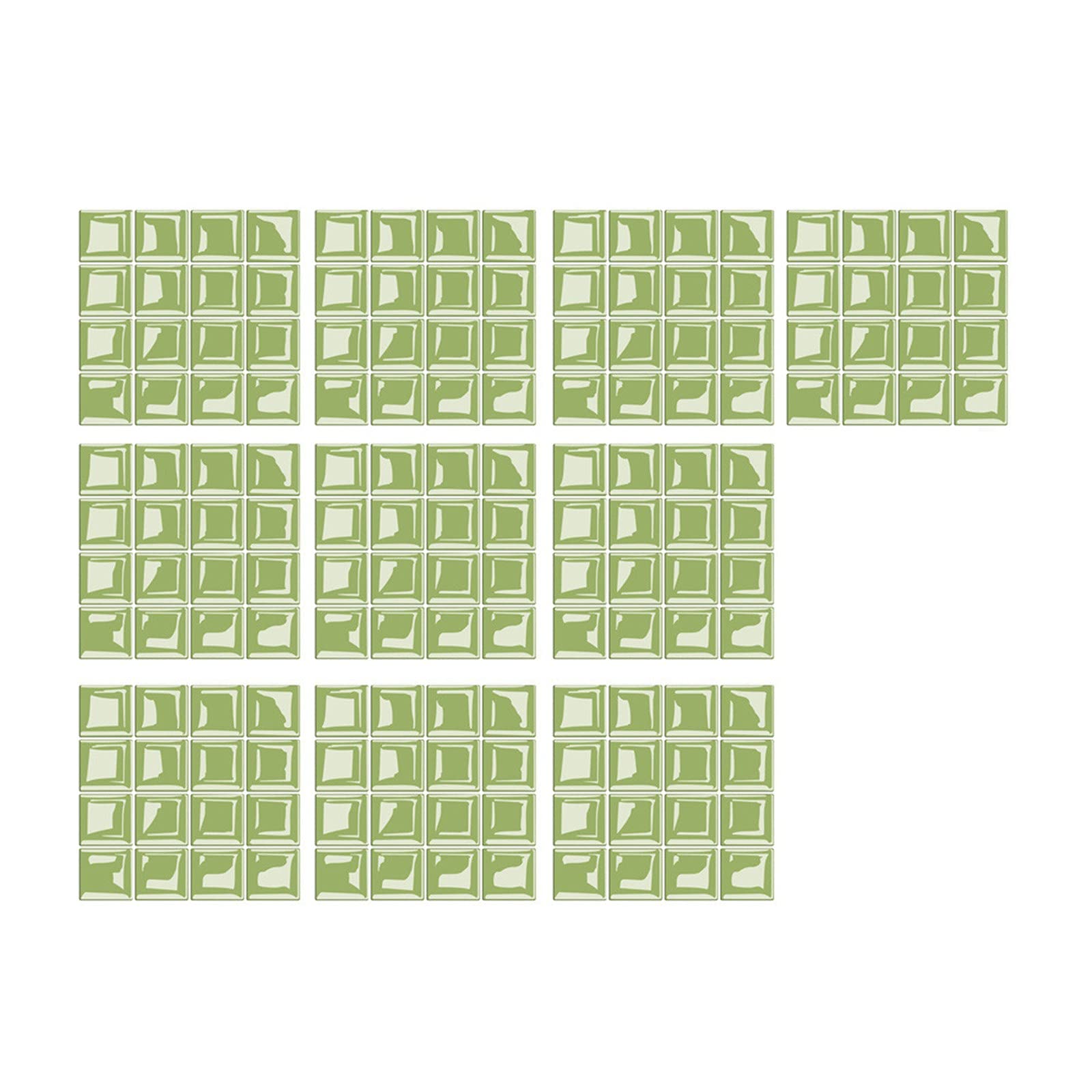 10Pcs 3D Crystal Tile Stickers - DIY Waterproof Self-Adhesive Wall Decals for Kitchen, Bathroom & Home Decor - Peel and Stick Mosaic Tiles for Backsplash, Mirror & Furniture