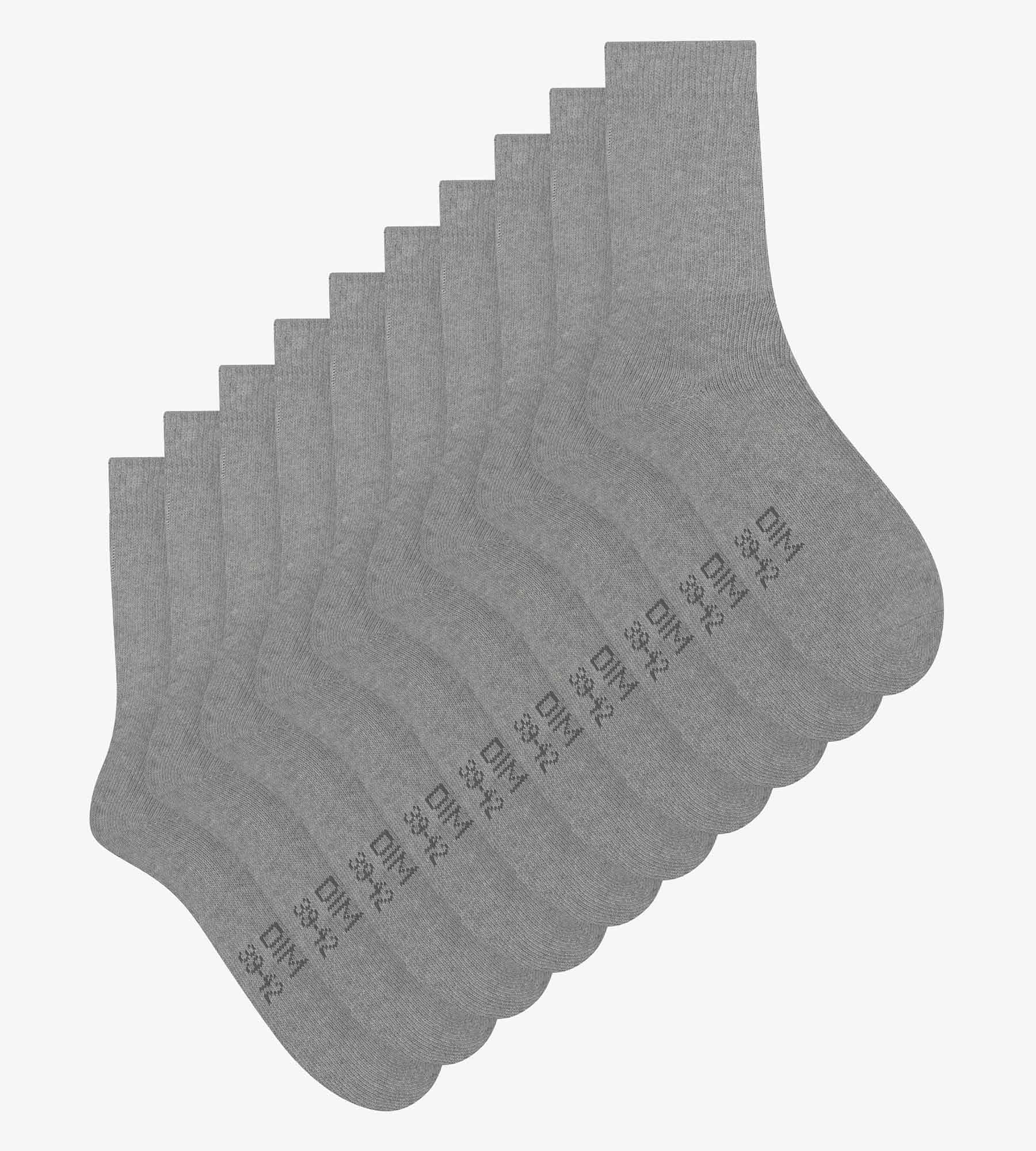 5 Pairs Men's Socks - Breathable Grey Sport Socks for Running, Gym & Outdoor Activities - EcoDim Comfort Fit Crew Socks