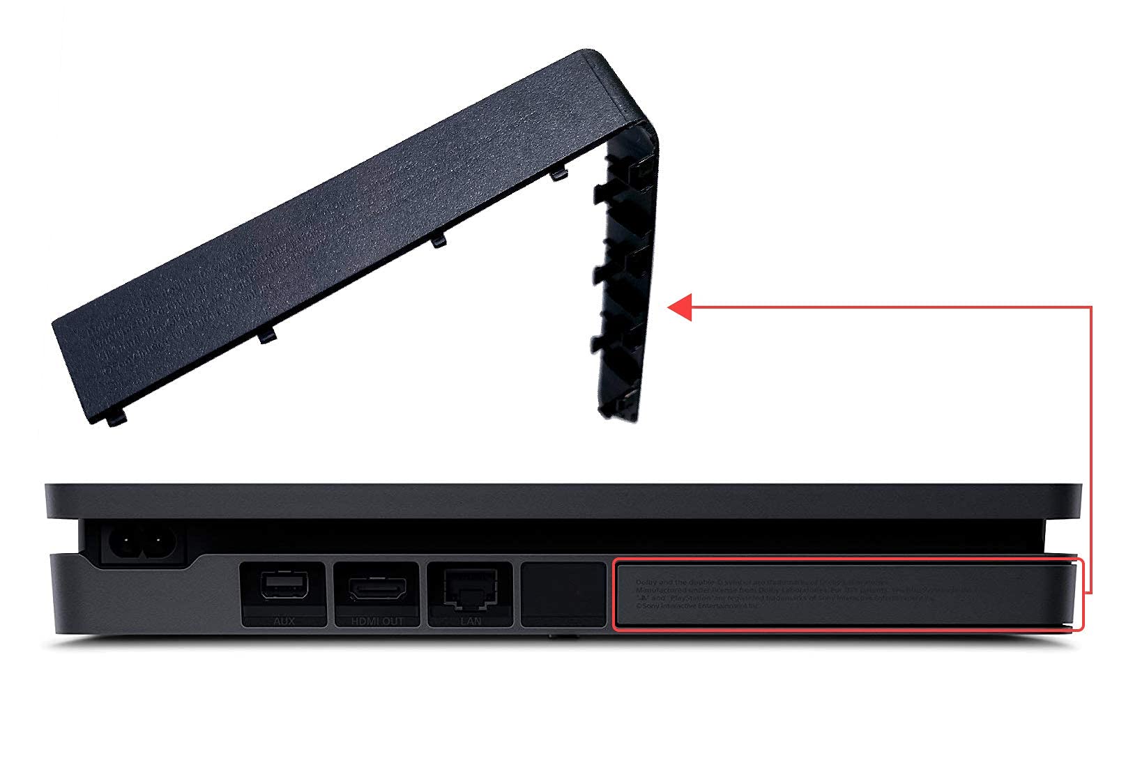 Quartet Trade Hard Drive Cover for Sony PlayStation 4 PS4 Slim CUH-2015A - Protective Case for Gaming Console Storage & Travel