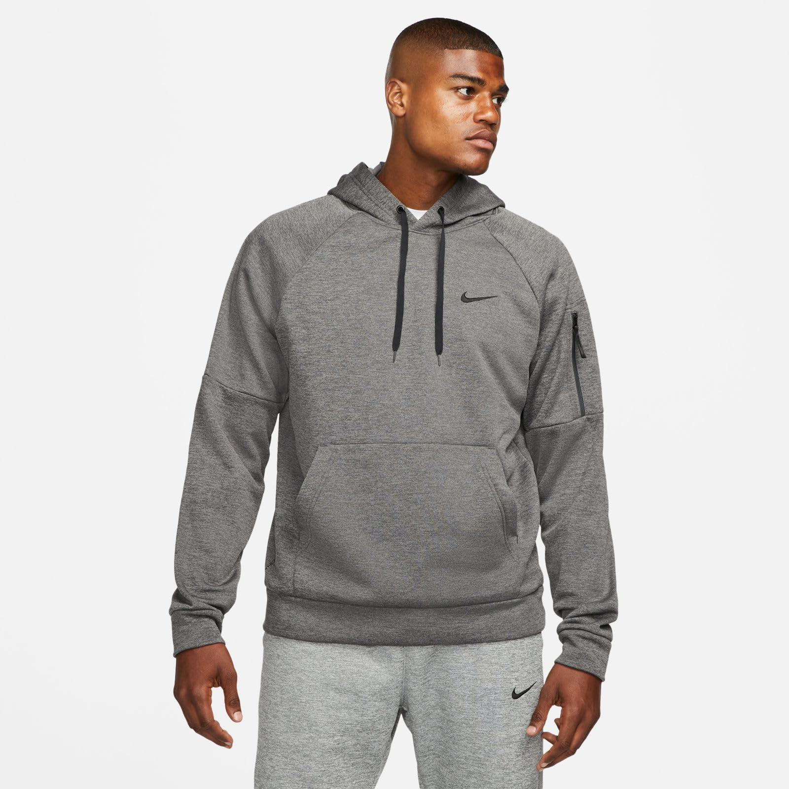Nike Men's Therma Hooded Fitness Pullover - Lightweight Running Jacket for Cold Weather, Gym & Outdoor Workouts - Perfect for Jogging, Hiking & Training
