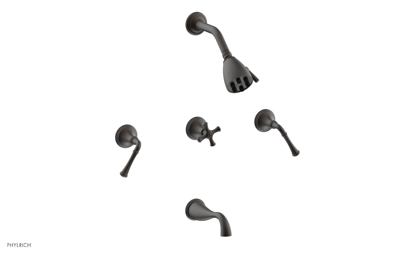 3RING D2205 Three Handle Tub and Shower Faucet Set - Chrome Finish, Hot & Cold Water Control, Easy Installation for Bathroom & Shower Renovation