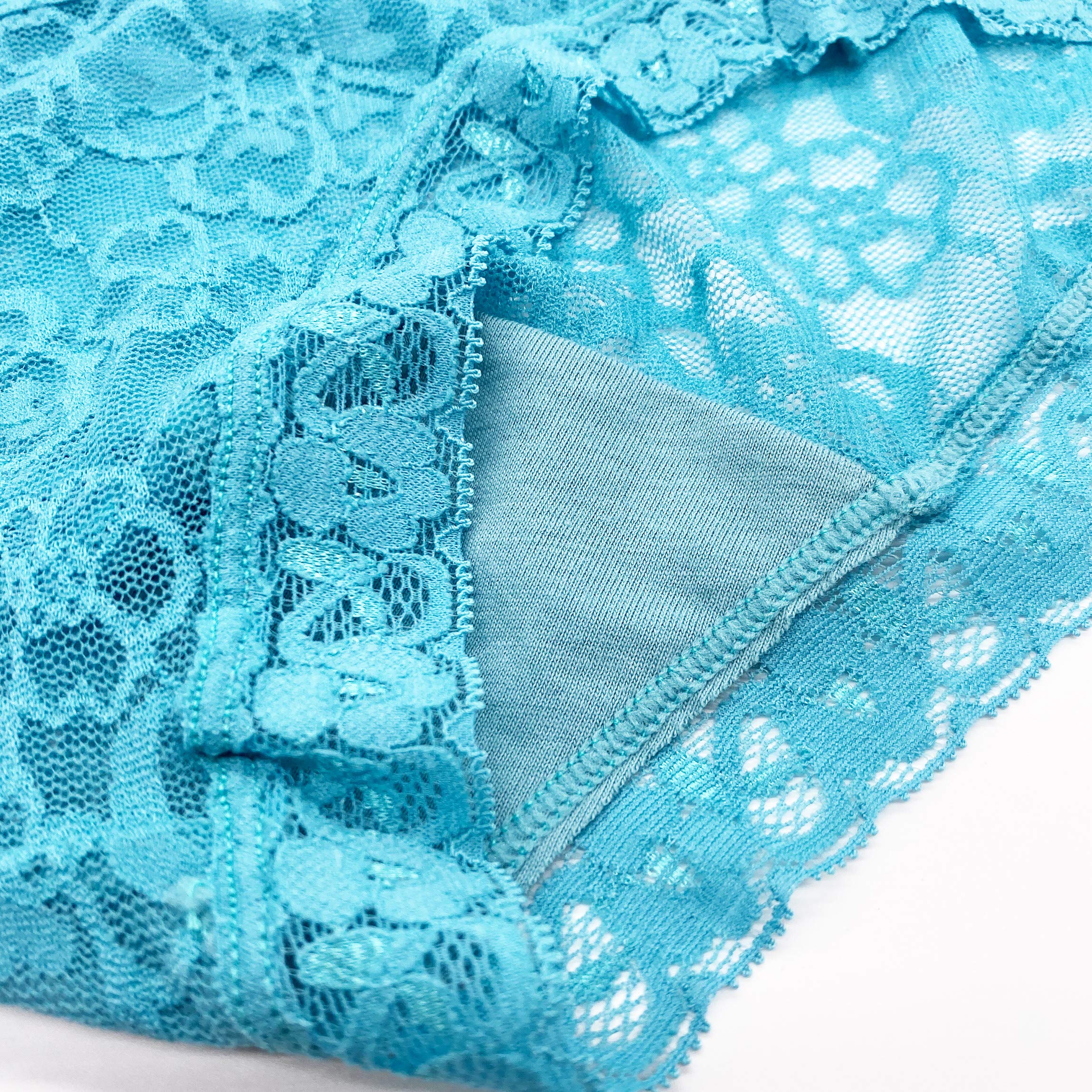 Seamless Lace Bikini Briefs for Women - Invisible No Show Underwear Set of 8, Half Back Coverage, Sizes XS-2XL | Perfect for Everyday Wear, Yoga & Beach Vacation