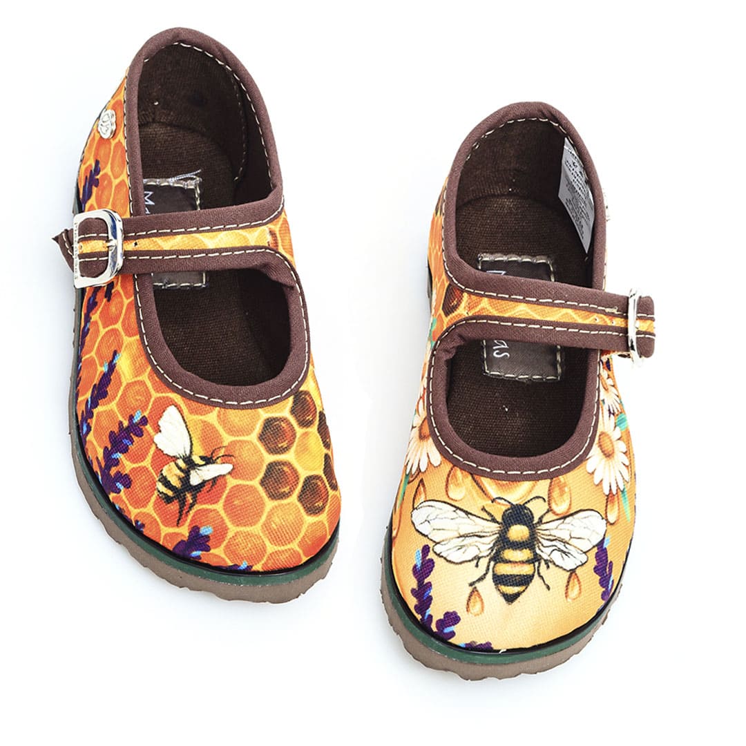 Maconditas® Bee Girls Shoes - Comfortable & Stylish Flats for Toddlers & Kids - Perfect for School, Playtime & Special Occasions