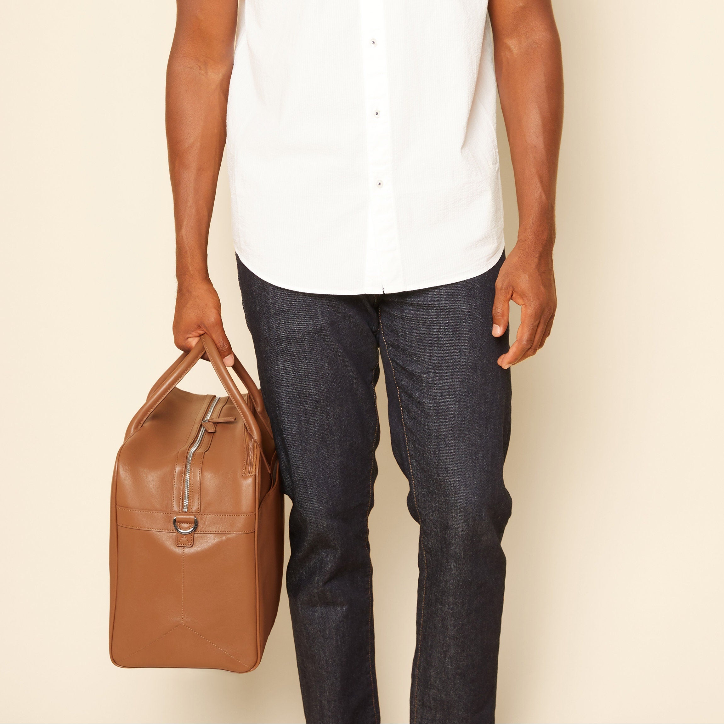 Harwood Weekender Bag in Cognac Leather - Stylish Durable Travel Duffel for Men & Women | Perfect for Weekend Getaways, Gym, Work & Overnight Trips