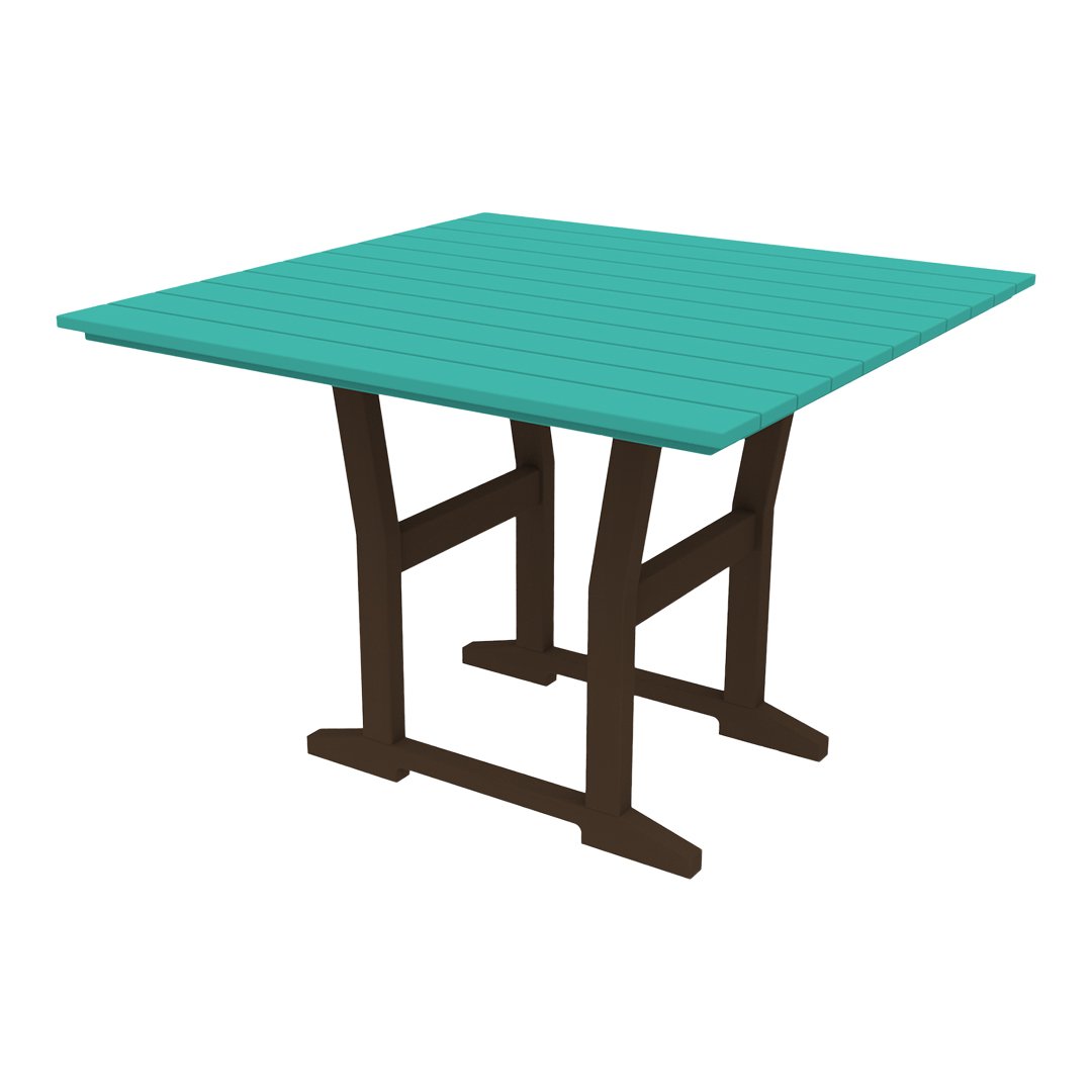 Coastline Cafe Square Dining Table - 36 Inch Modern Kitchen Table for Small Spaces, Breakfast Nook, or Outdoor Patio - Perfect for Apartments, Condos, and Bistro Settings