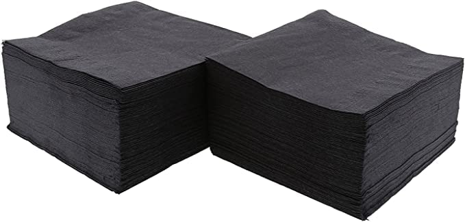 Premium Black Paper Napkins for Parties - 20-Pack 2-Ply Disposable Beverage & Cocktail Napkins for Birthday, Wedding, Graduation, Restaurant & Picnic - Elegant Dining & Event Decor