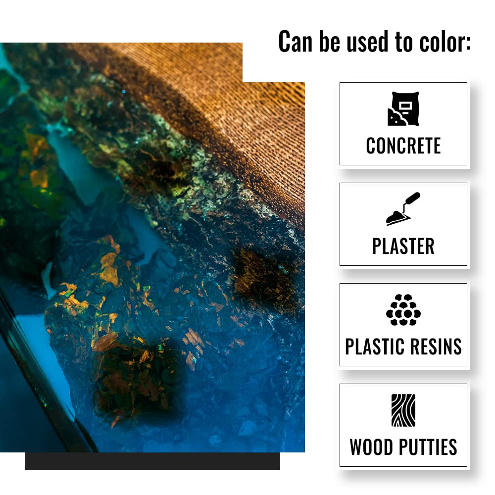 Premium Real Milk Paint Pigment Powder & Mica Powder - 16 oz Lamp Black for Epoxy Resin, Concrete, Wood Putties, Plaster & Plastic Resins | Ideal for DIY Crafts, Furniture Restoration & Artistic Creations