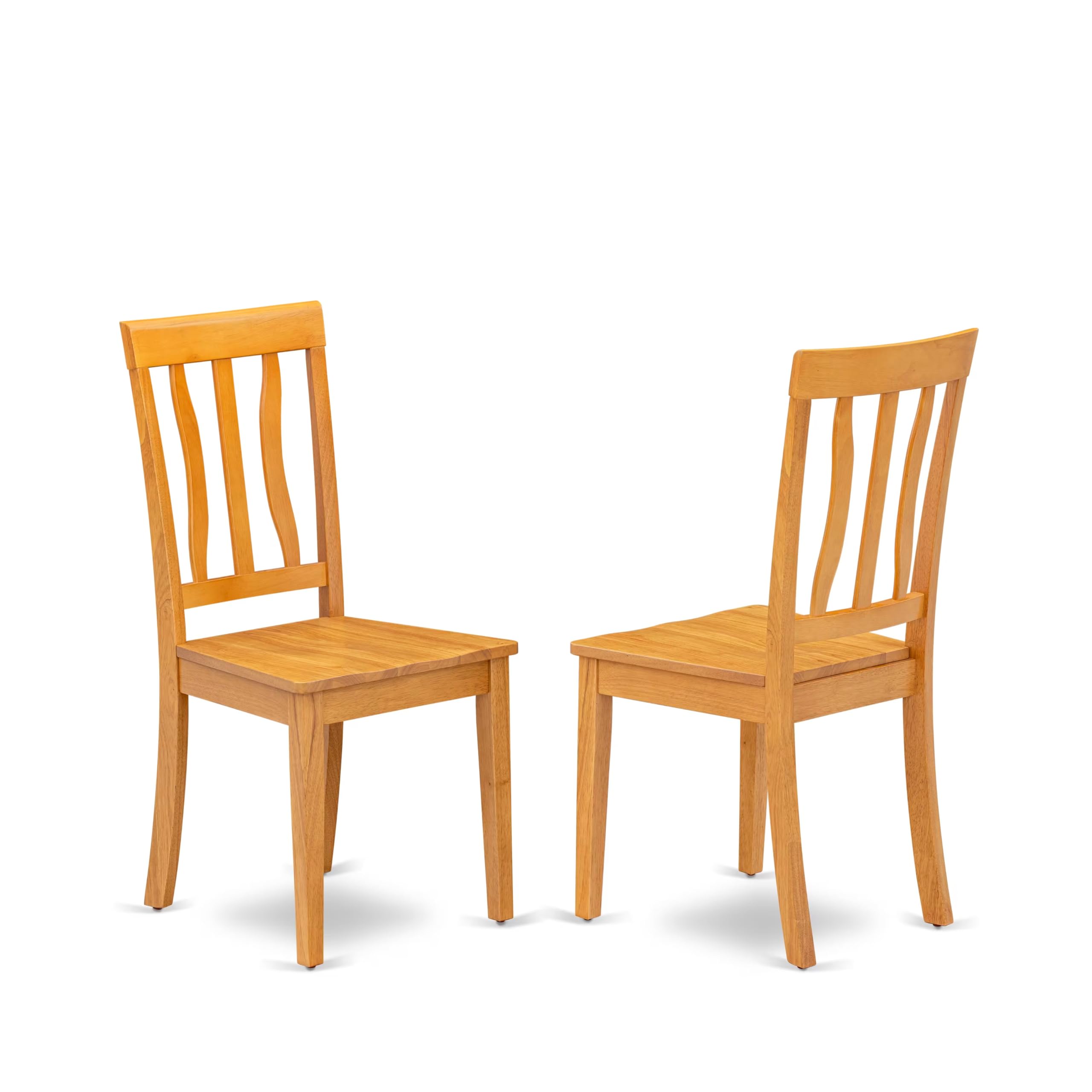 East West Furniture AMAN3-OAK-W 3-Piece Oak Dining Room Set with 36