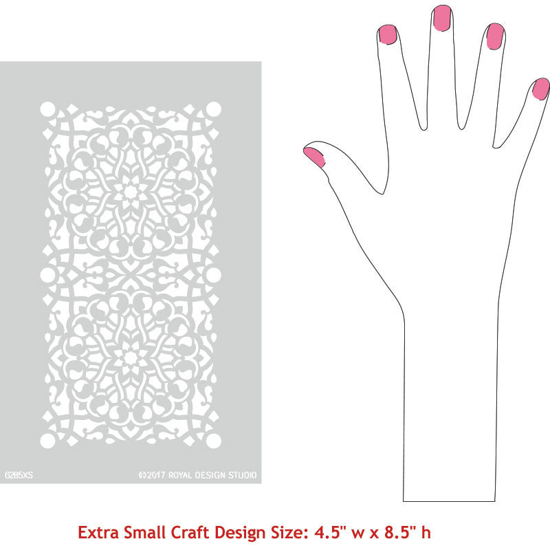 Zahara Moroccan Craft Stencil - Authentic Handmade Moroccan Design Stencils for DIY Home Decor, Wall Art & Furniture Painting | Perfect for Boho, Arabic & Ethnic Style Projects