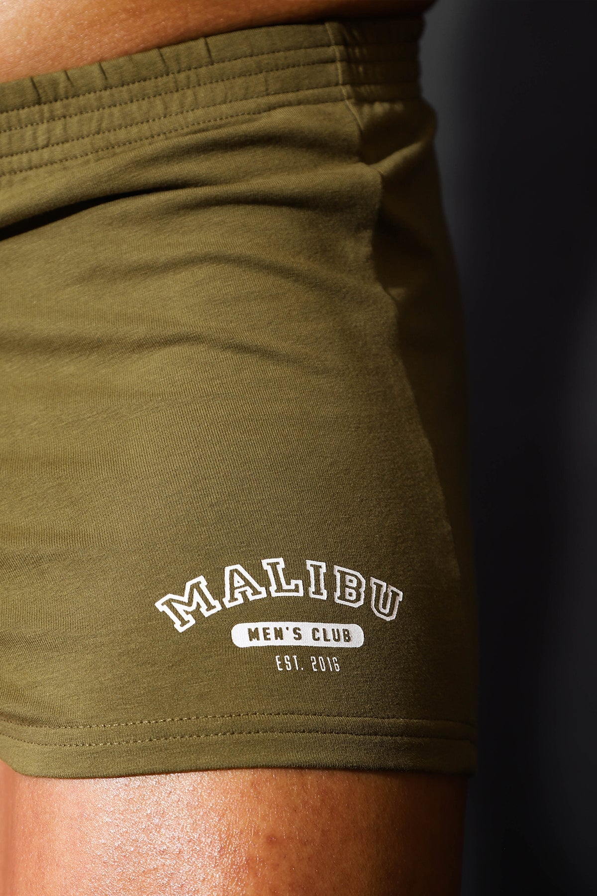 JJ Malibu Varsity 2 Shorts with Zipper Pocket - Olive Green | Men's Athletic Casual Shorts for Running, Gym & Outdoor Activities