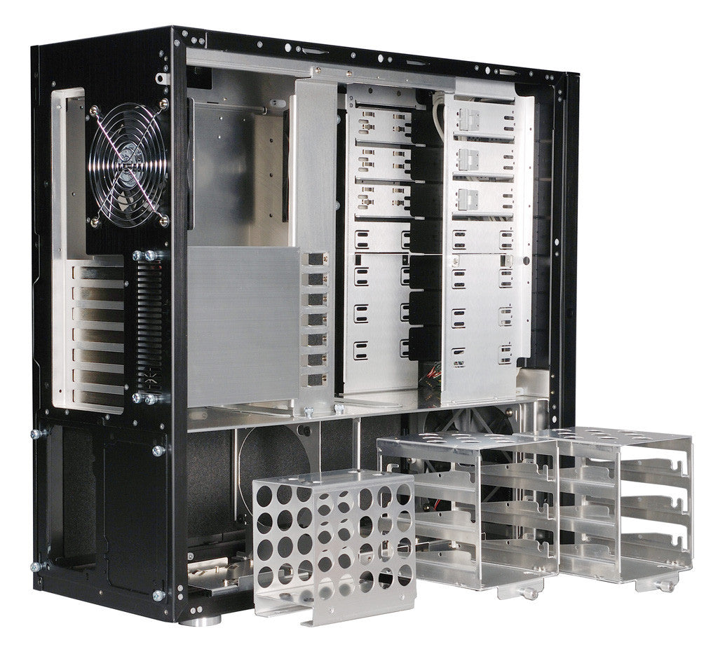 Lian Li PC A20B Super Mid Tower ATX Black Hand Crafted Computer Case - High Airflow Gaming PC Build for Enthusiasts & Streamers
