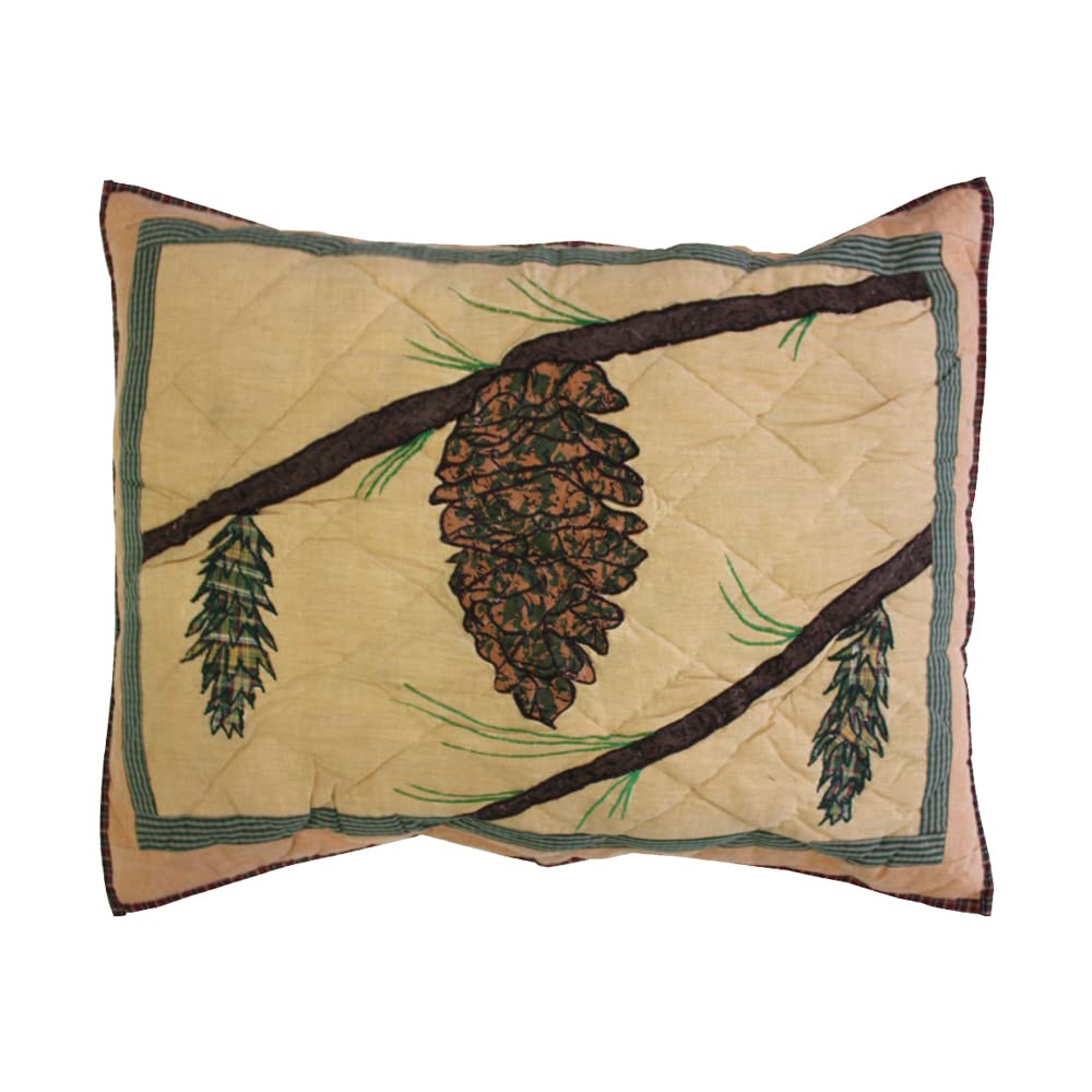 Handmade Pinecone Quilt Set Queen Size - 4 Piece Bedding Set (85