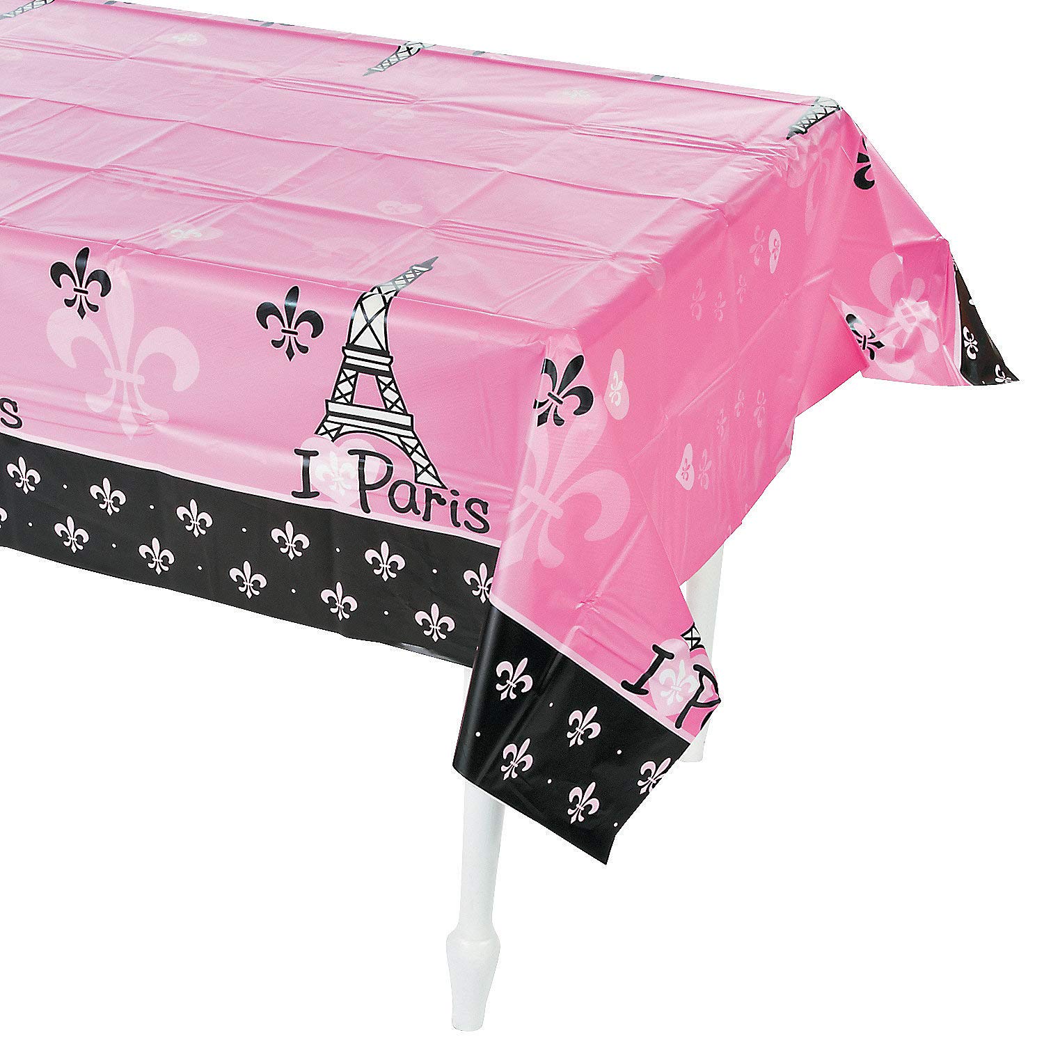PERFECTLY PARIS TABLECOVER - Elegant Party Tablecloth for Dinner Parties, Wedding Decor & French Themed Events - 1 Piece