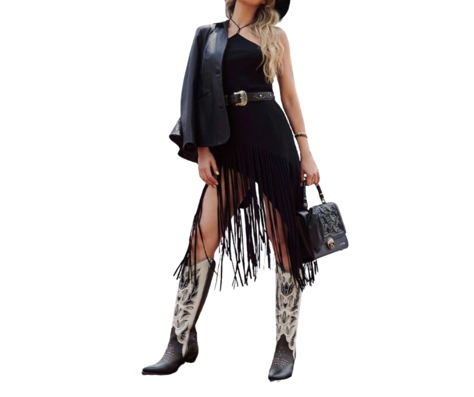 Women's Cuadra CU781 LD Tokio Grey Embroidered Cut-Out Studded Snip Toe Boots - Perfect for Western Fashion, Night Out & Country Concerts