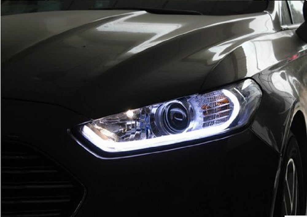 Bright White/Amber Switchback LED Strip Lights for Car Headlight Upgrade - DRL Turn Signal Lights for Enhanced Visibility & Style (Daytime Running Lights, Custom Headlight Mods)