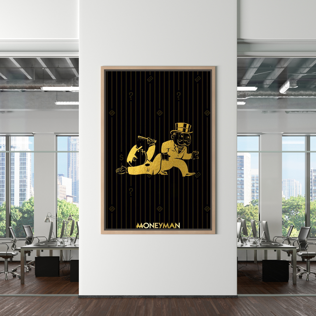 Alec Monopoly Gold Money Man Millionaire Canvas Print - Luxury Wall Art for Home & Office Decor