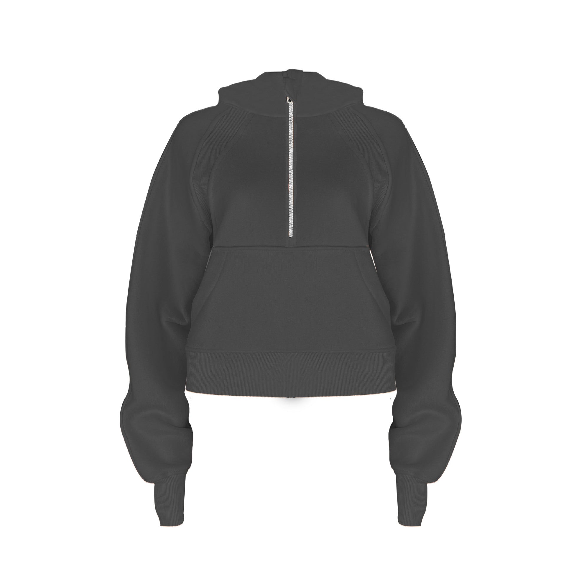Women's Half Zip Hooded Sweatshirt - Loose Fit Fleece Pullover for Autumn Winter - Anti-Wrinkle Warm Workout Top for Running, Yoga & Outdoor Activities