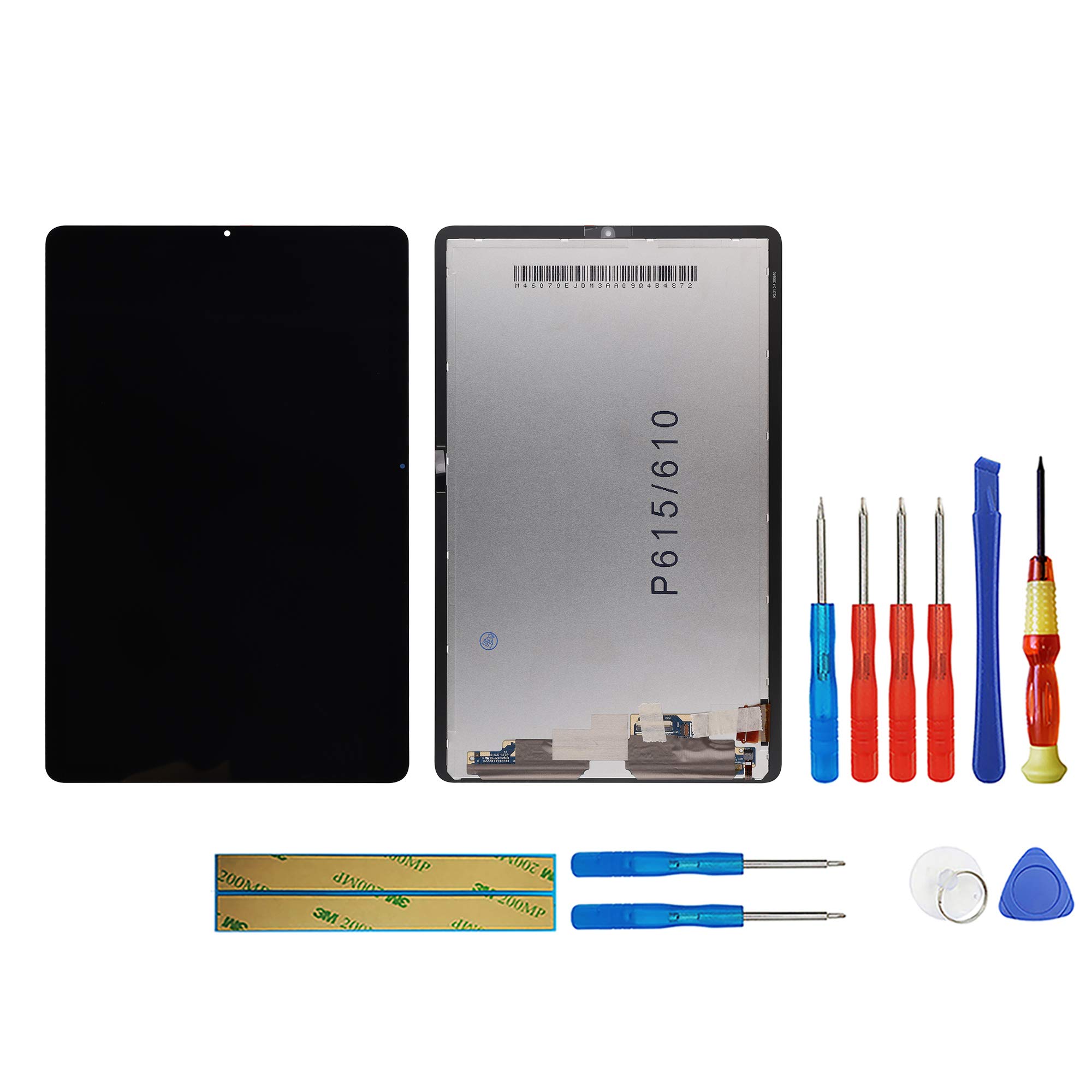 Original LCD Display Touch Screen Replacement for Samsung Galaxy Tab S6 Lite SM-P610N SM-P615 10.4 Inch - Black Screen with Installation Tools - Perfect for Screen Repair & DIY Replacement