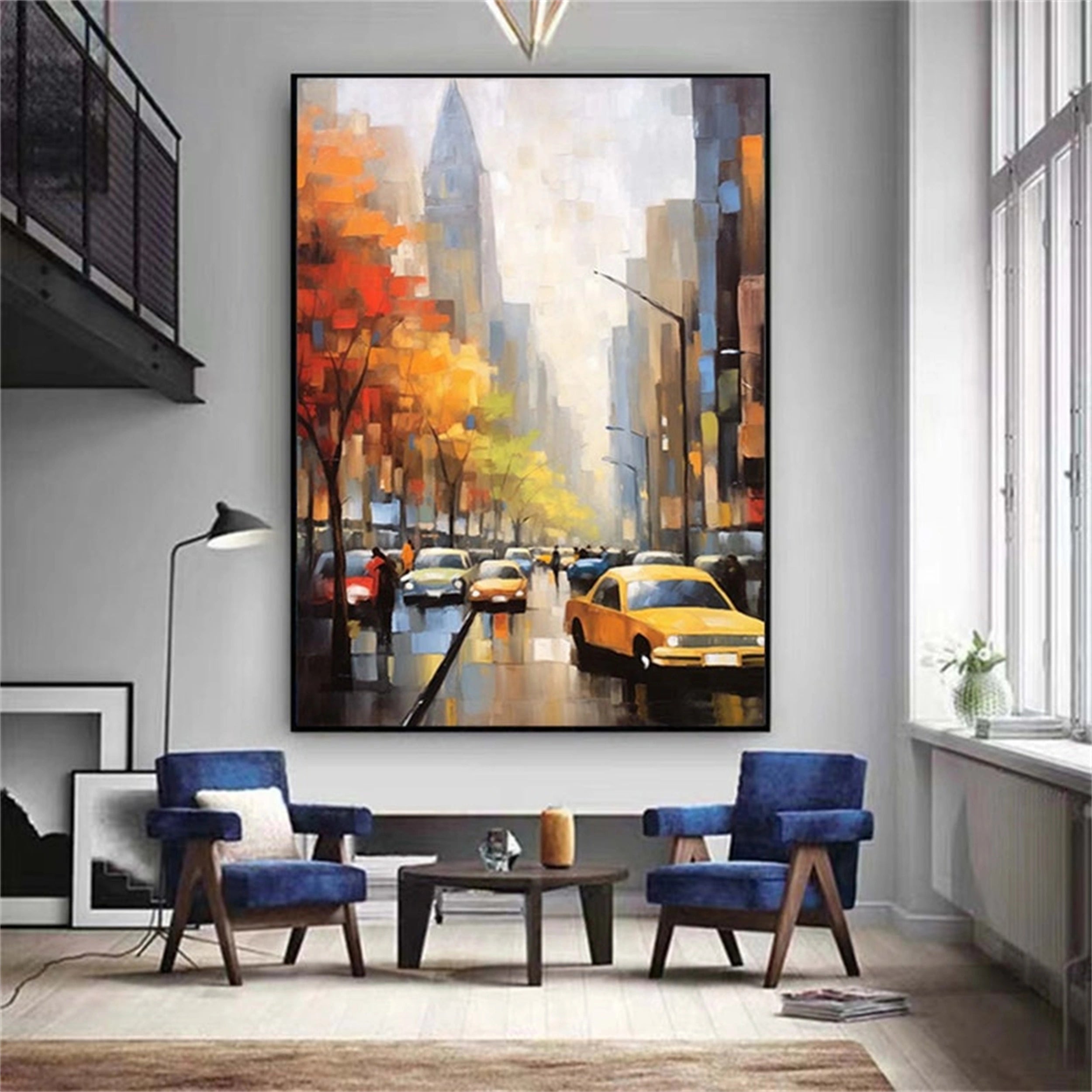 Urban Landscape Painting #UL 027 - Modern Wall Art for Home & Office Decor - Perfect for Living Room, Bedroom, or Workspace