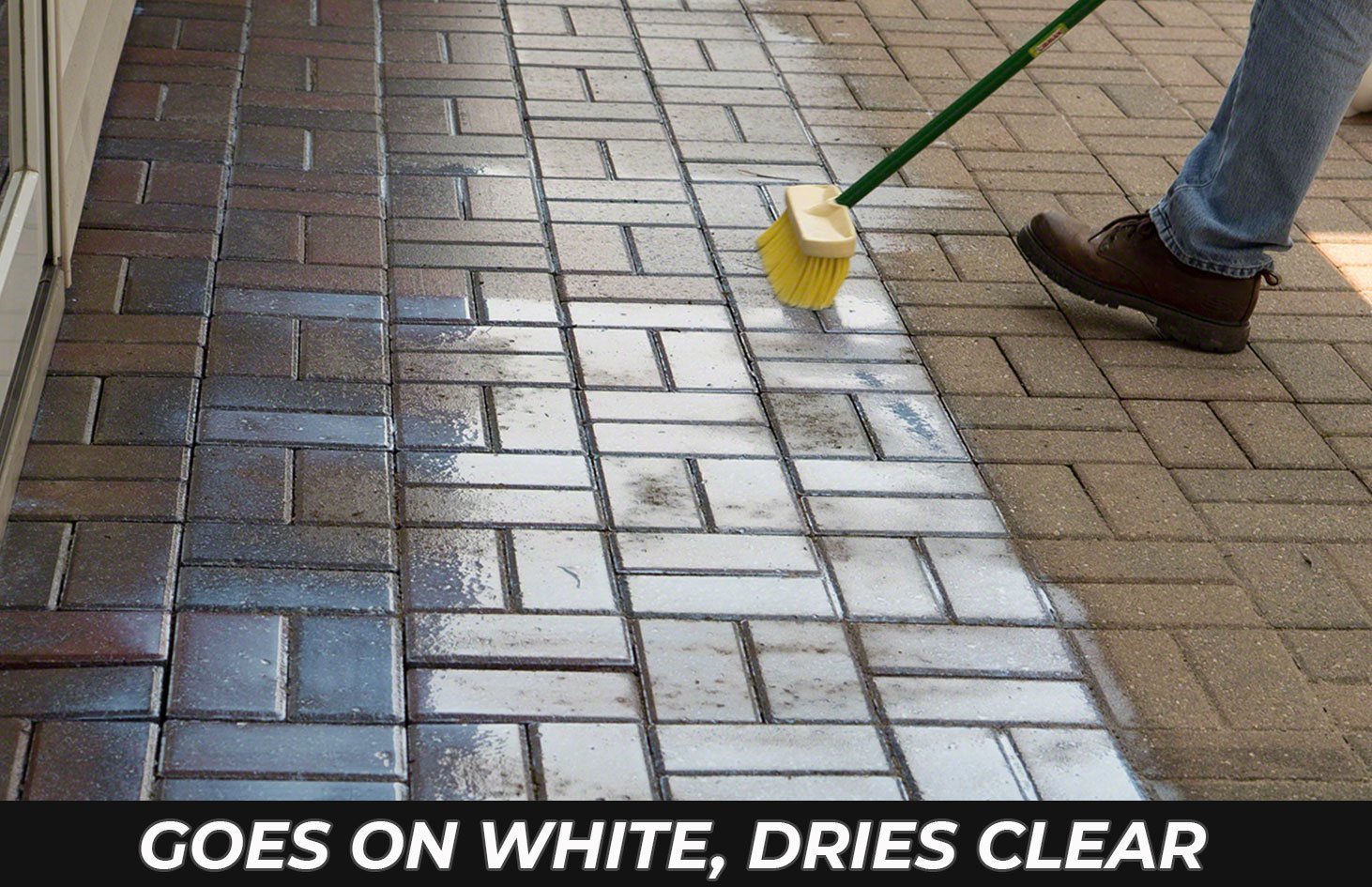 Low Gloss Patio Paver Sealer - 1 Gallon Clear Water-Based Sealant for Natural Stone, Concrete & Brick | Outdoor Protection for Decks, Walkways & Driveways