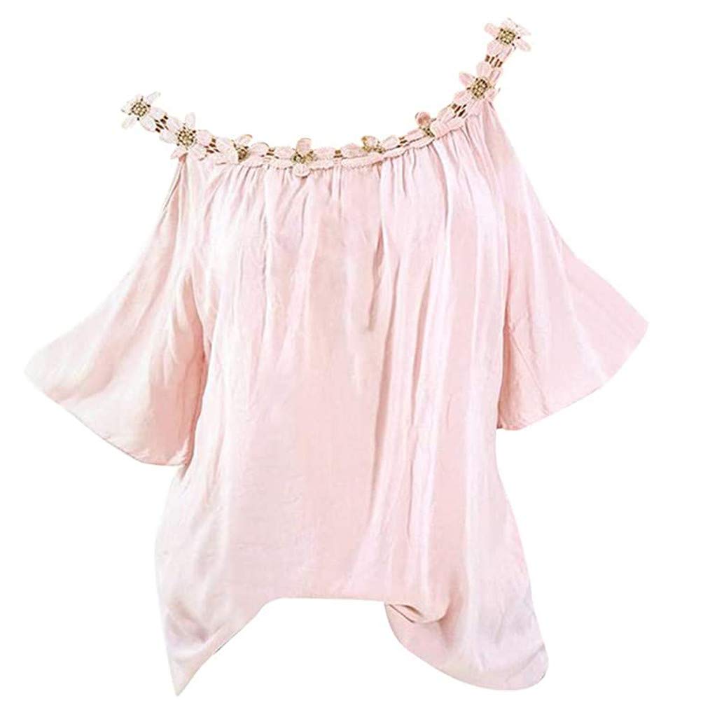 Elegant Yellow Strapless Floral Applique Blouse for Women - Plus Size T-Shirt Top with Collar Detail | Perfect for Summer Outfits, Beach Wear & Casual Occasions