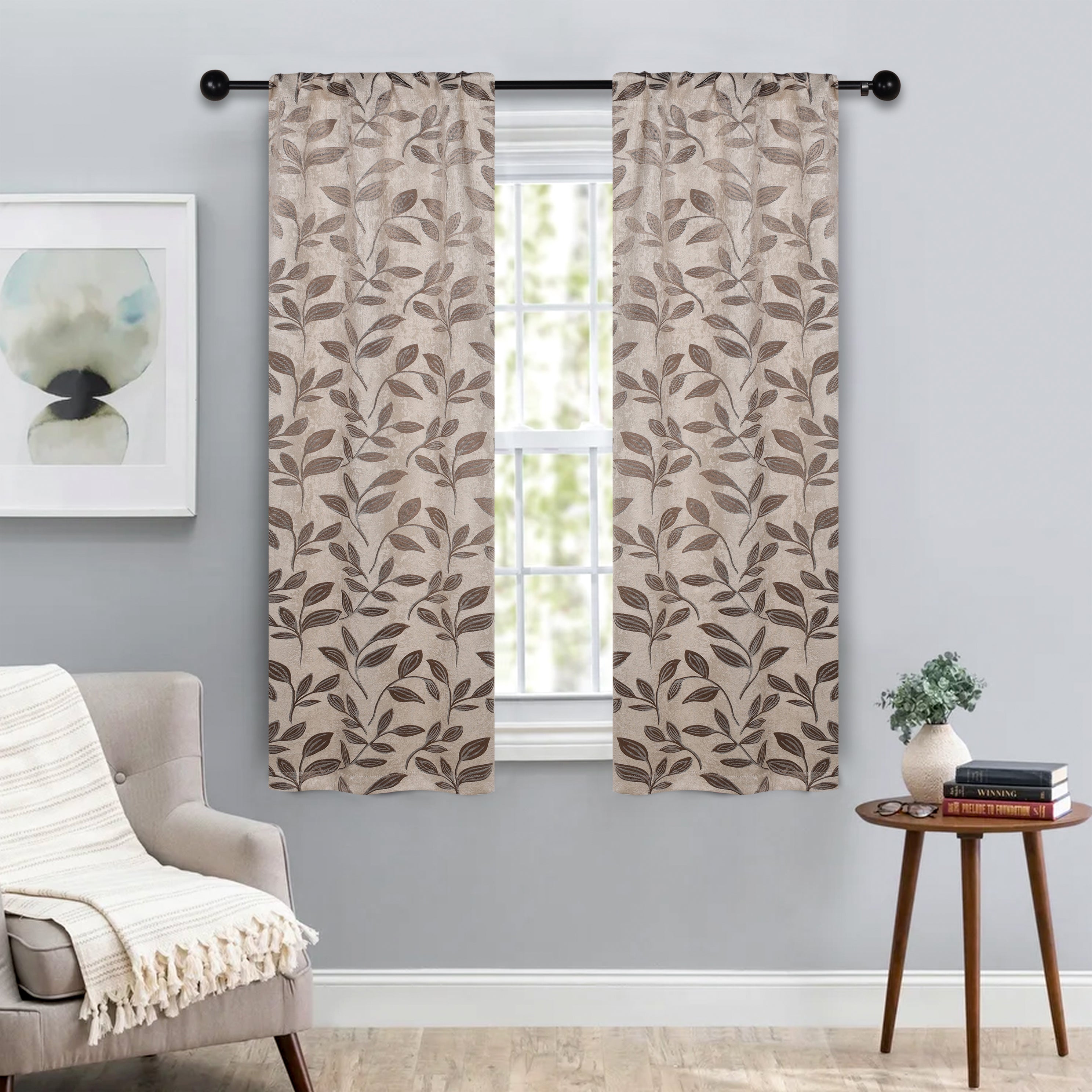 Blackout Curtains with Rod Pocket - Set of 2 Panels for Room Darkening & Privacy - Perfect for Bedrooms, Living Rooms & Home Theater