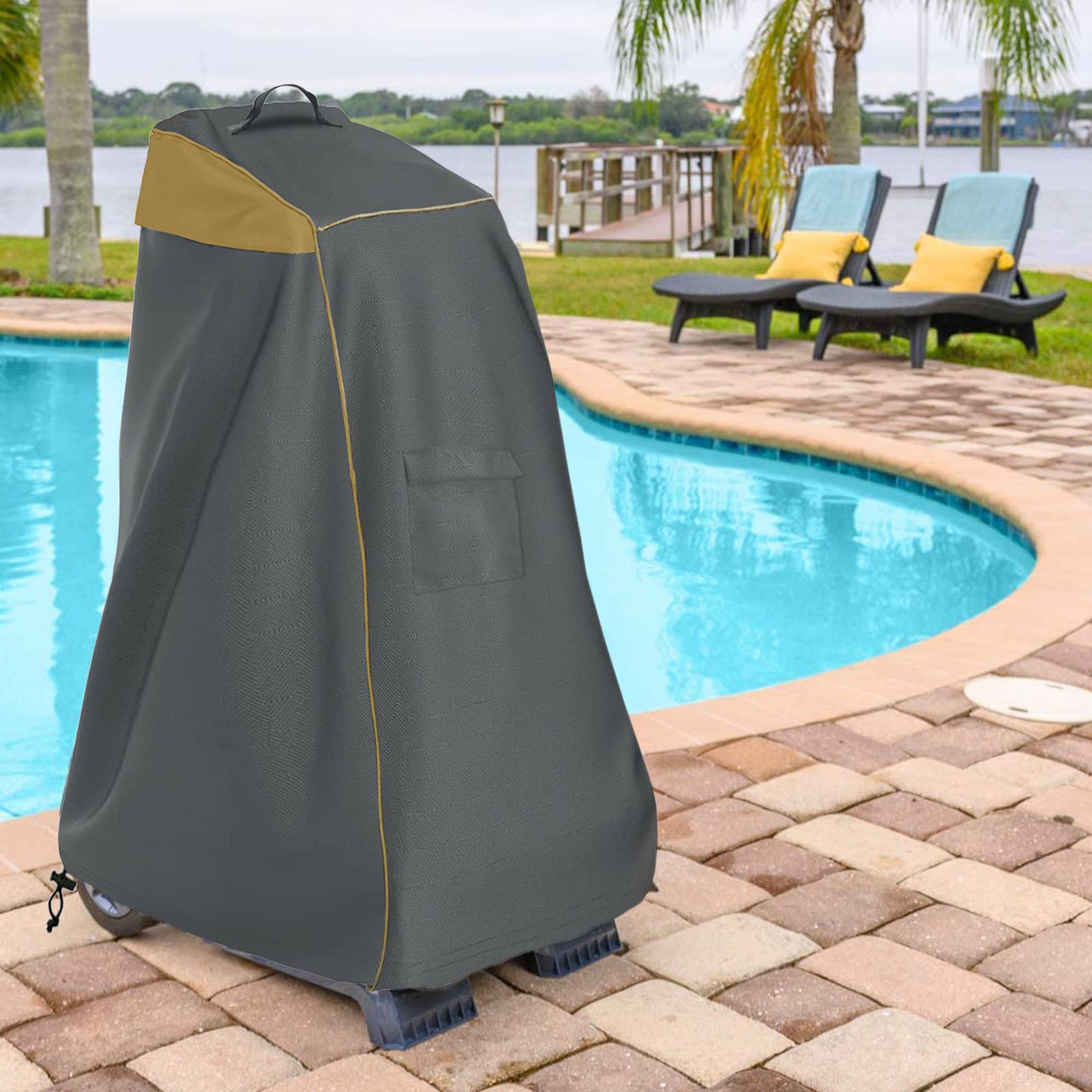 Waterproof Robotic Pool Cleaner Cover - Universal Fit for Most Brands, Outdoor Caddy Protection | Durable Pool Accessory for Easy Storage & Maintenance