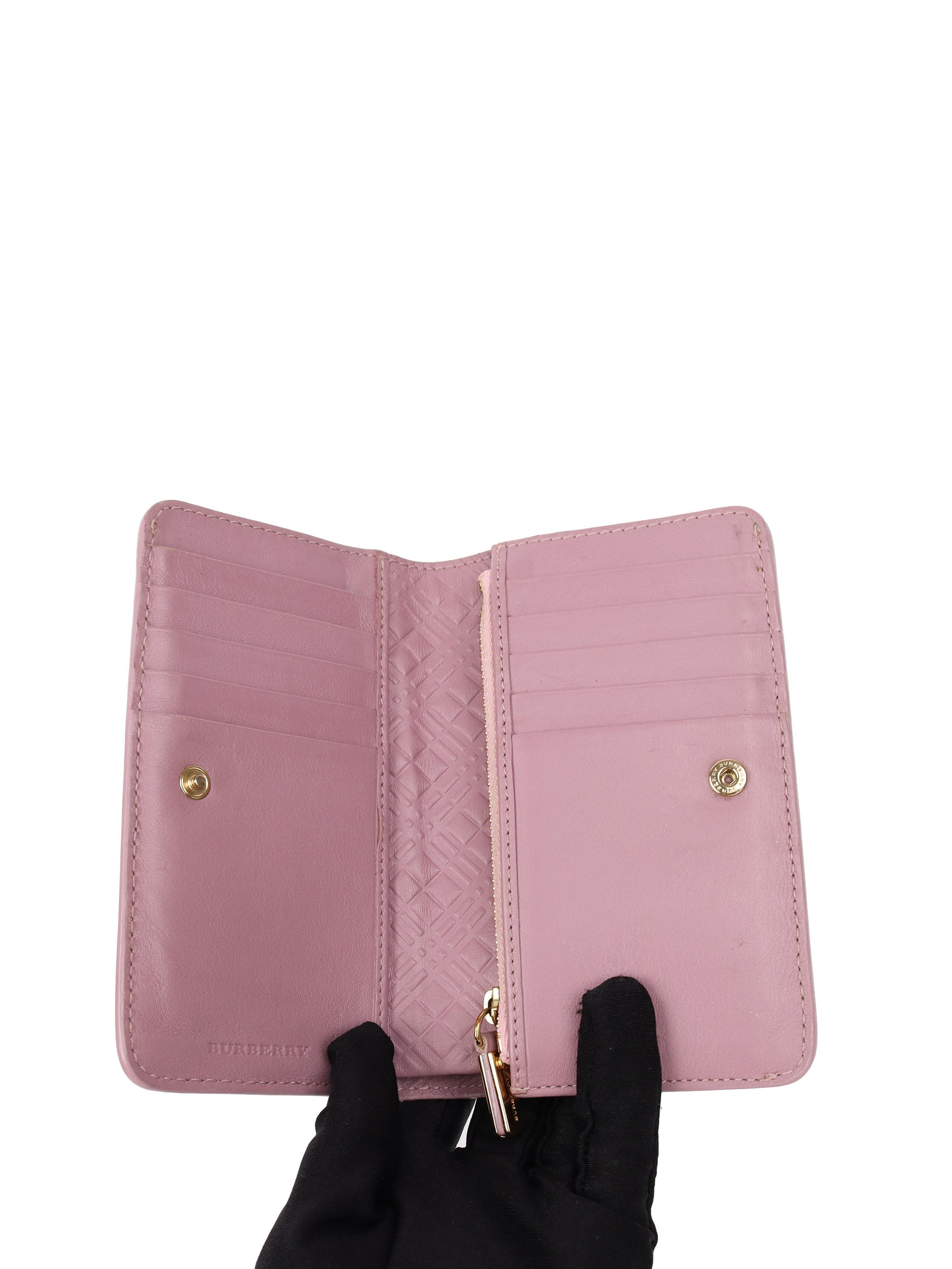 Burberry Violet Wallet for Women | Genuine Leather Luxury Wallet with RFID Protection | Perfect for Everyday Use, Travel & Gifting