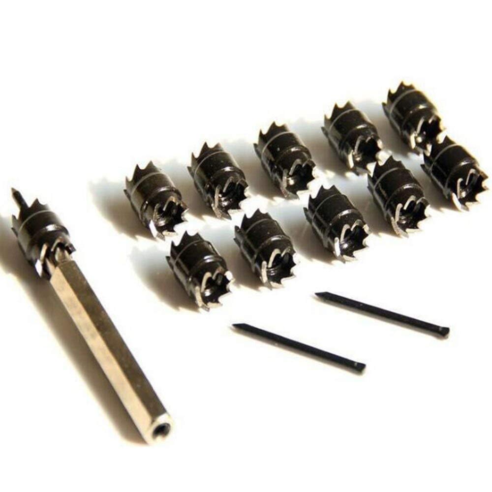 13-Piece High-Speed Double-Sided Spot Weld Cutter Drill Bit Set - Replacement Rotary Tool for Metalworking, Automotive Repair & DIY Projects