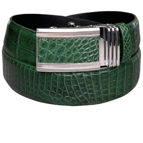 Green-croc Belly-automatic Buckle
