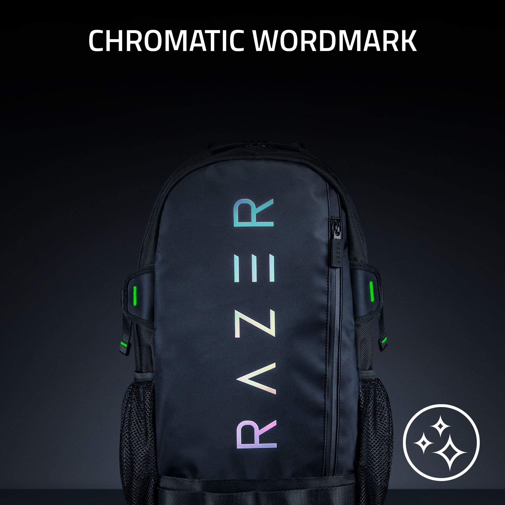 Razer Rogue v3 14-Inch Gaming Laptop Backpack - Waterproof & Tear-Resistant Travel Computer Bag with Mesh Side Pocket - Fits 14-Inch Notebooks & Chromebooks - Perfect for Gaming, Work & School Commutes