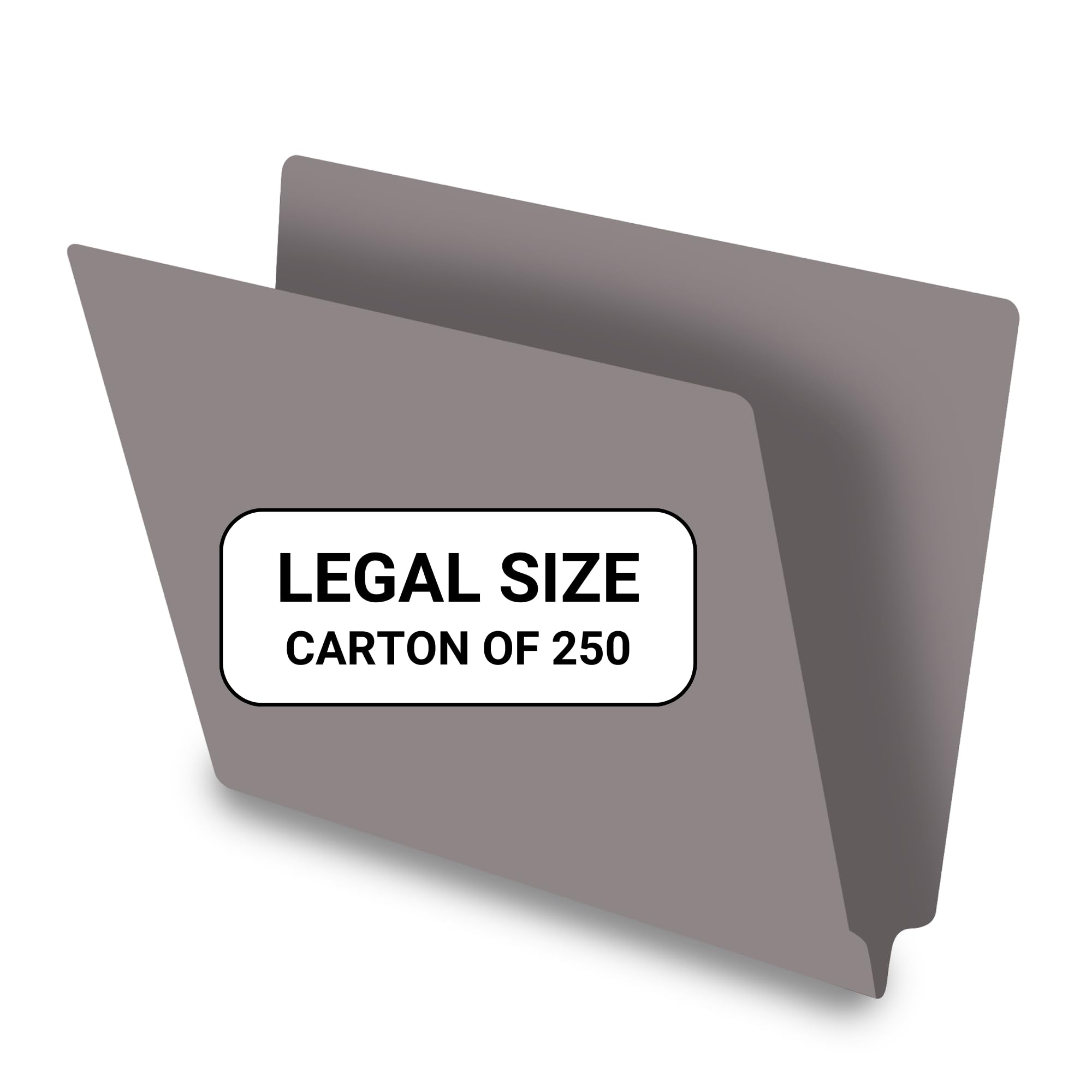 Premium Gray Legal Size File Folders - 14pt Reinforced End Tab Folders for Office, Medical & Legal Use - Pack of 250 - Organize Documents, Patient Records & Legal Files